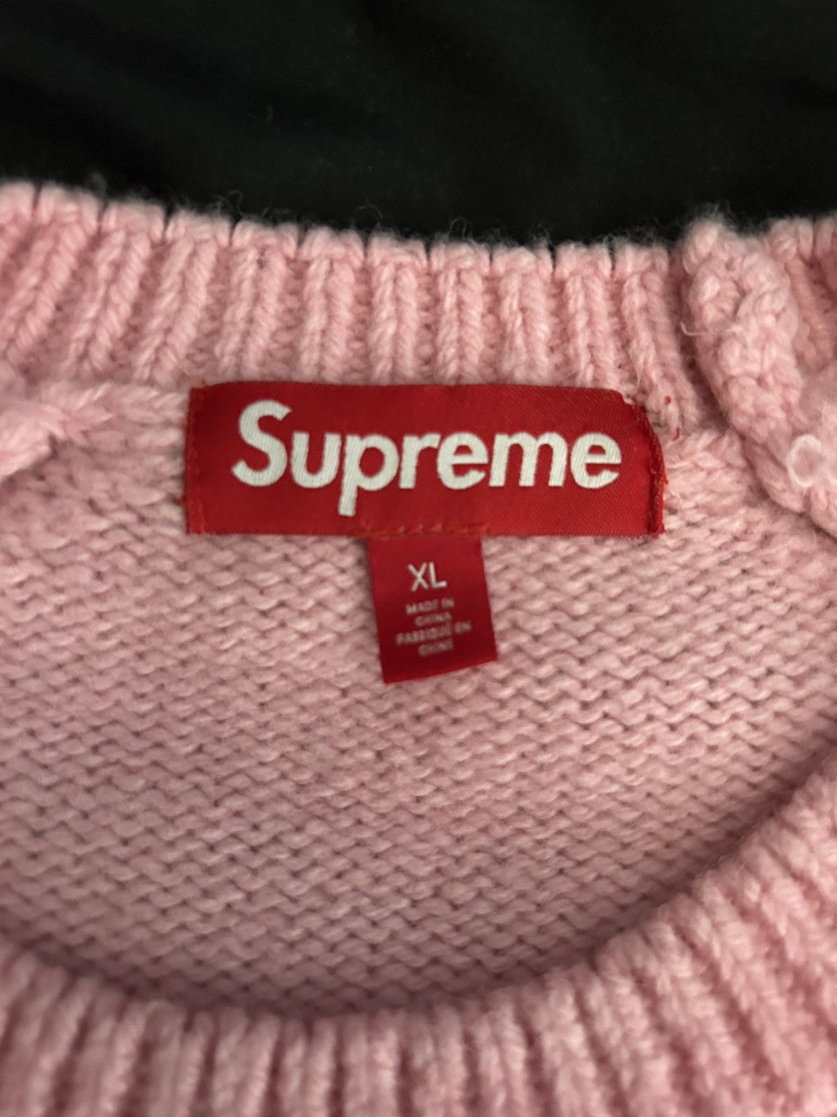 Supreme Flocked Logo Sweater 