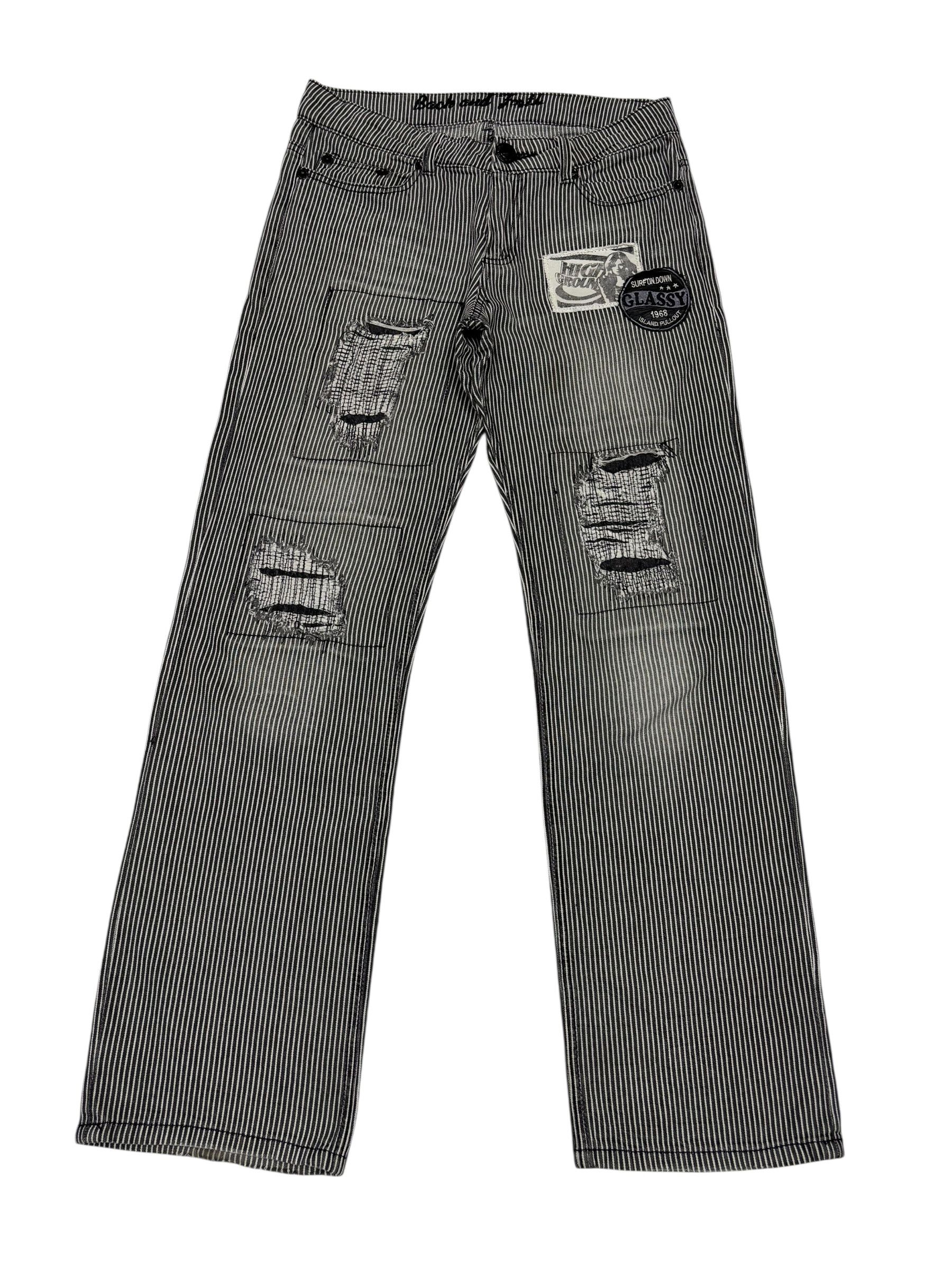 Hysteric Glamour Hysteric Glamour Style Hickory Stripe Back And Forth Jeans Size US 31 - 1 Thumbnail