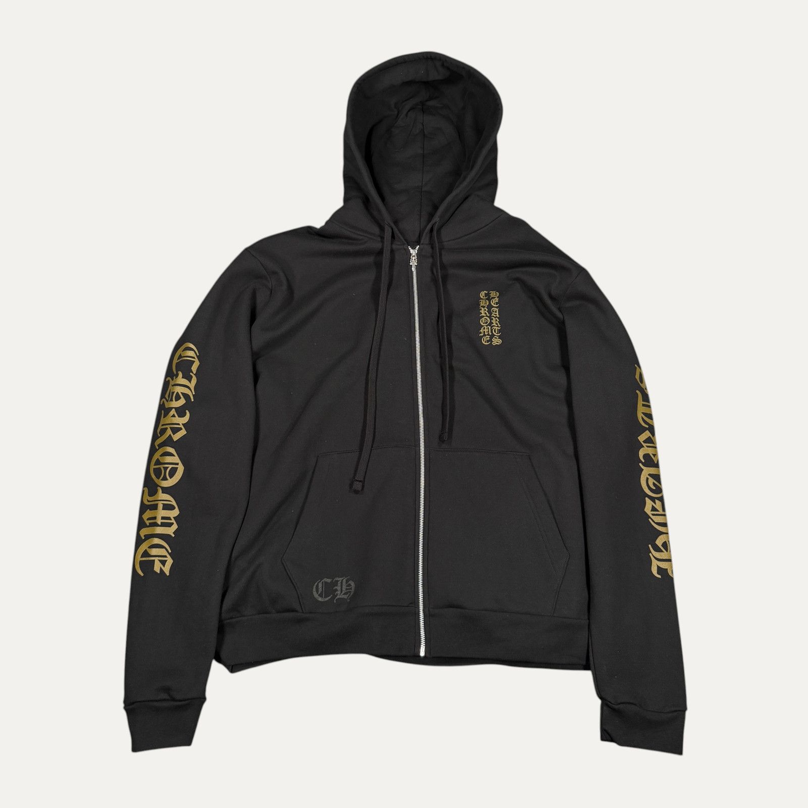 Chrome Hearts Chrome Hearts Vertical Script Logo Zip-Up Hoodie Size US XL / EU 56 / 4 - 1 Thumbnail