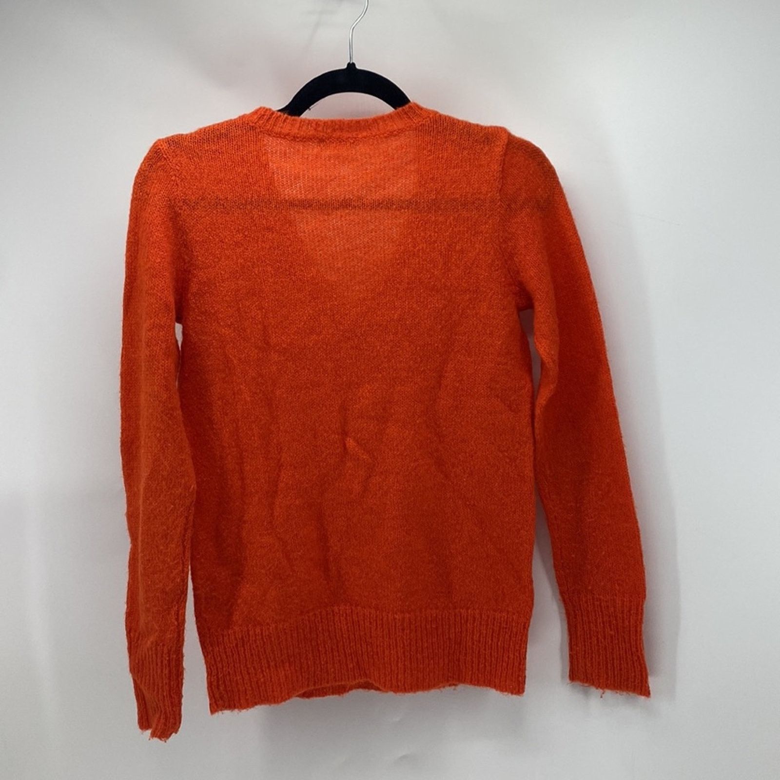 J.Crew Vintage J.Crew wool orange shoulder button detailing sweater Size S / US 4 / IT 40 - 3 Thumbnail