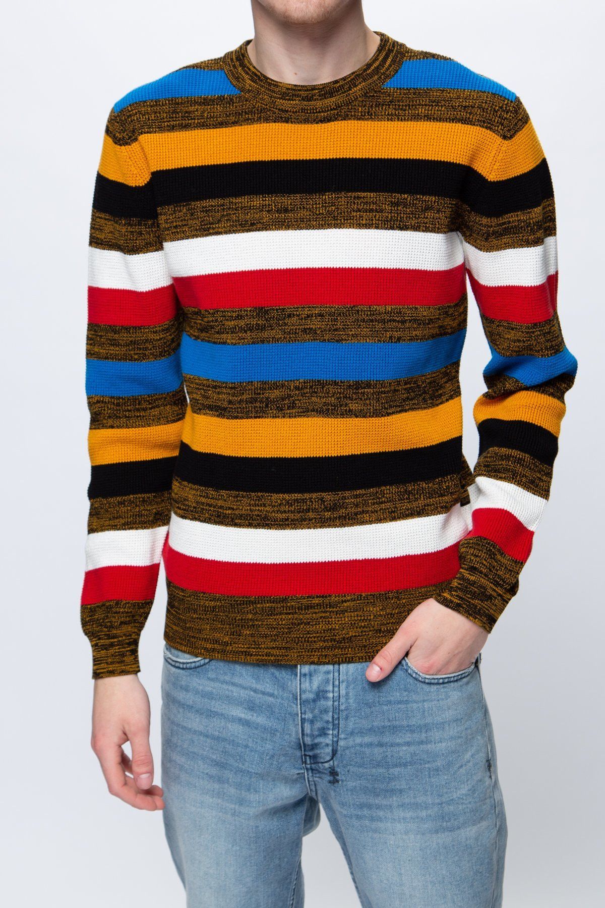 G-Star G-Star RAW Mike Stripe Knit Dark Gold/Dark Black Size US S / EU 44-46 / 1 - 1 Thumbnail