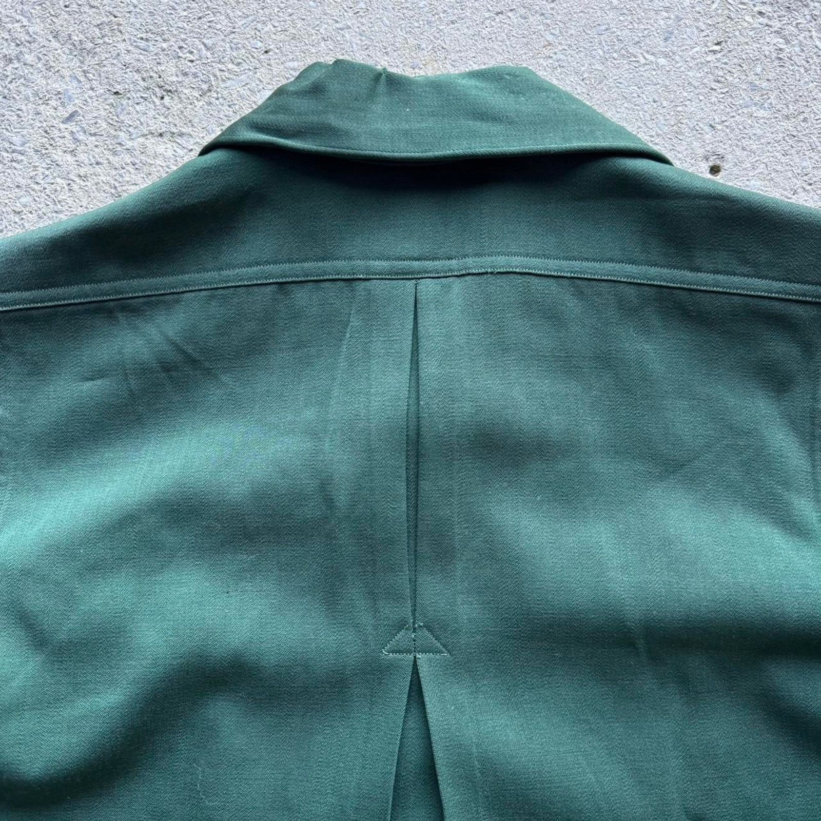 Vintage 1940s True Vintage Gaberdine Rockabilly Snap Button Up Shirt Size US S / EU 44-46 / 1 - 6 Thumbnail