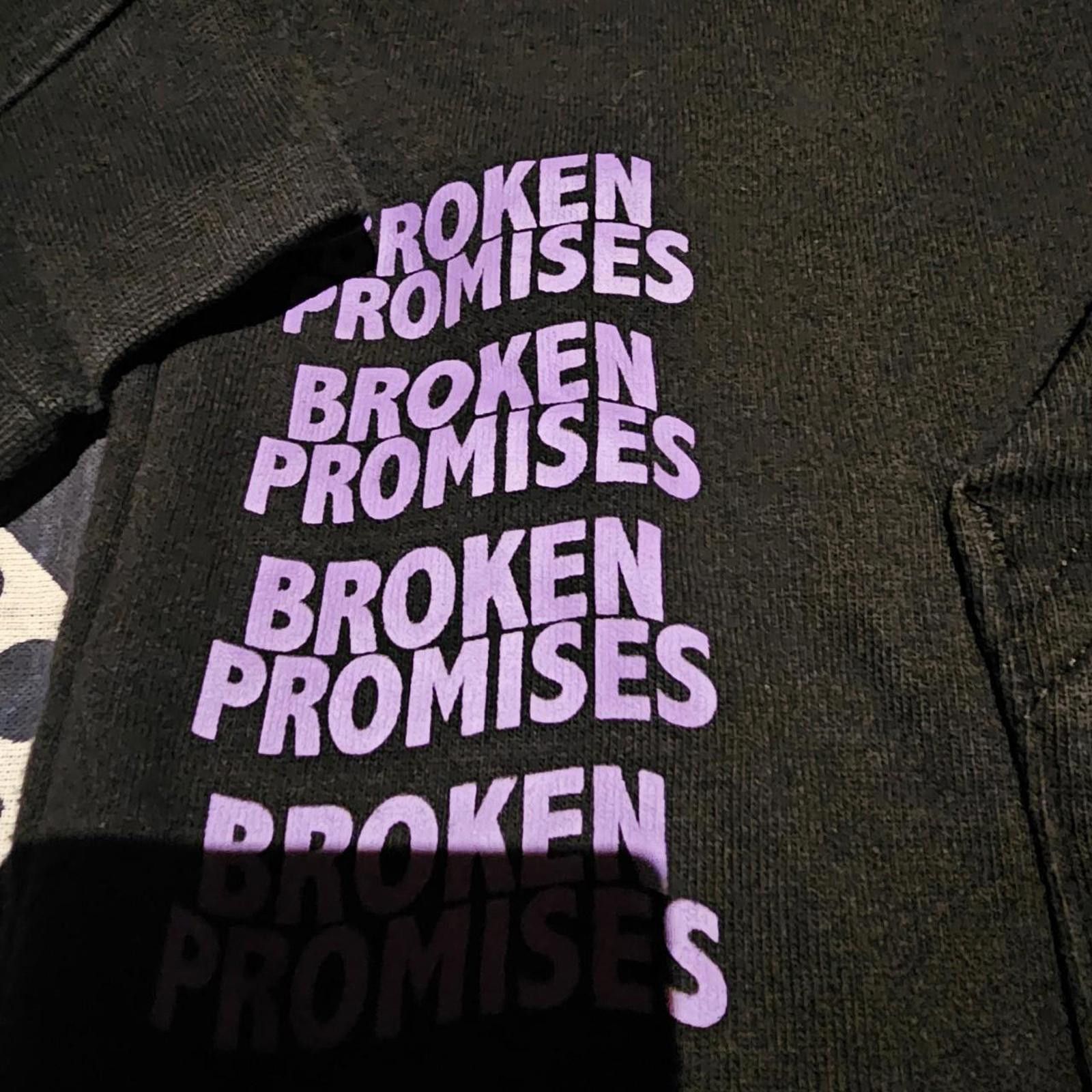 Broken Promises Co. Broken Promises Co. Women's Black and Purple Hoodie Size L / US 10 / IT 46 - 3 Thumbnail