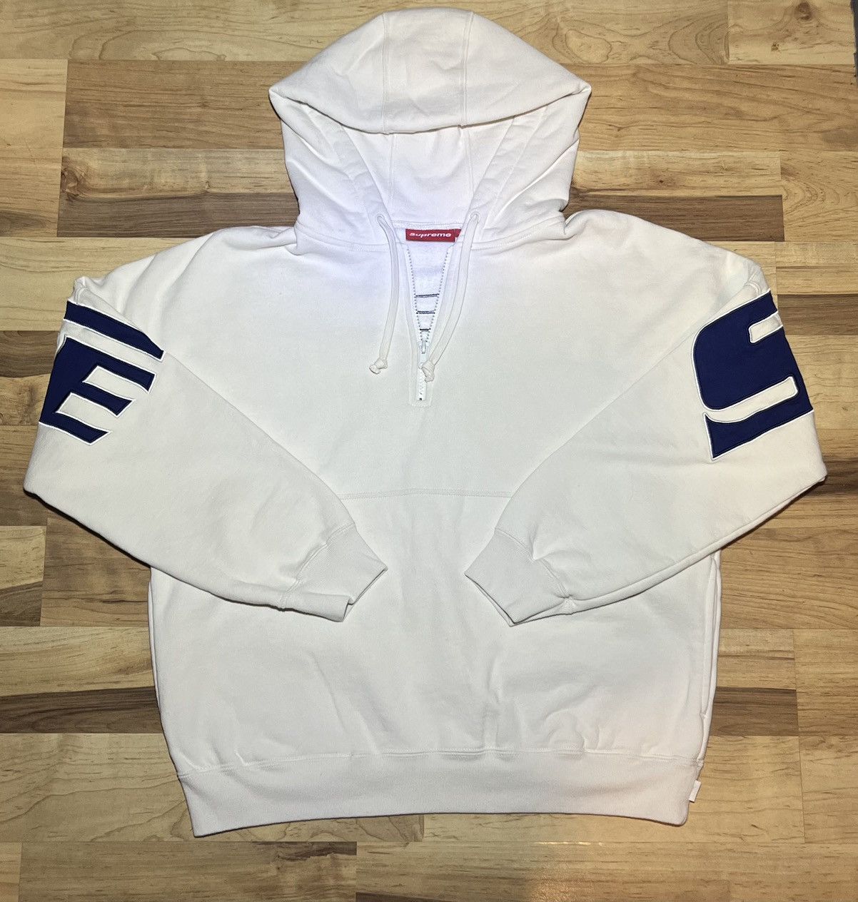 Supreme Supreme Wrapped Half Zip Hooded Sweatshirt Stone Size US S / EU 44-46 / 1 - 7 Thumbnail