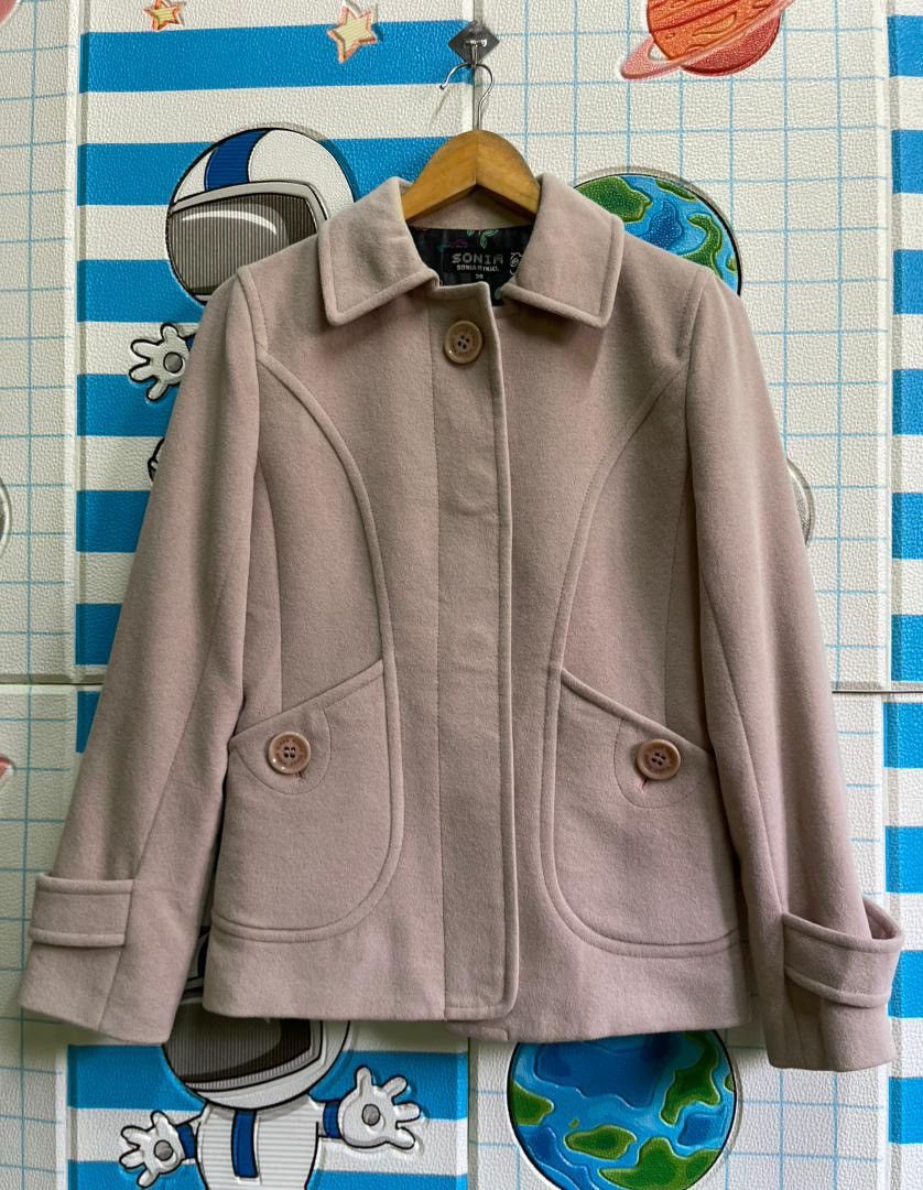 Sonia Rykiel Sonia Rykiel Angora & Pure Wool Pea Coat Size 38 Size S / US 4 / IT 40 - 1 Thumbnail