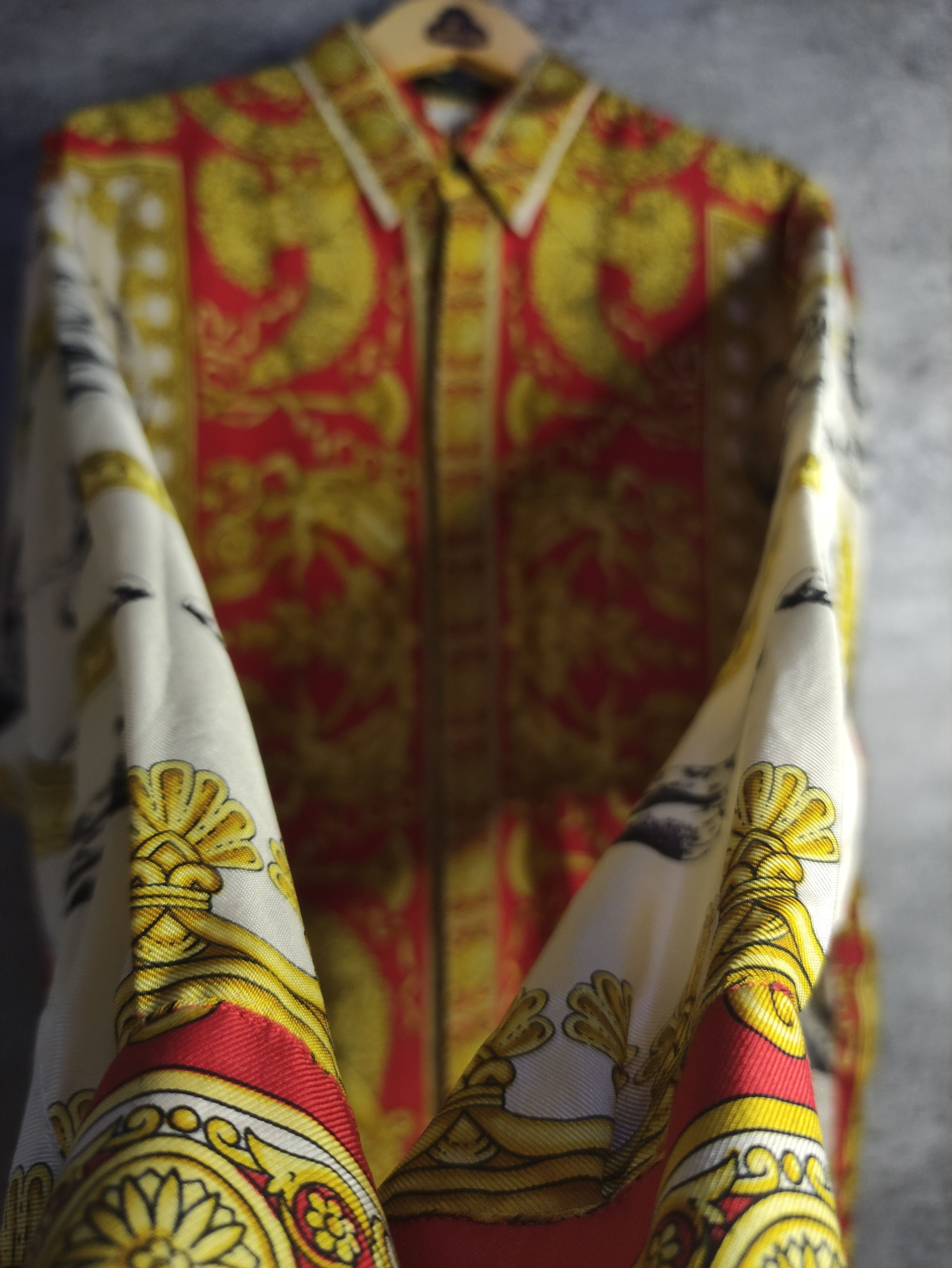 Versace × Vintage Vintage Luxury - Versace instante Silk Shirt Size US L / EU 52-54 / 3 - 4 Thumbnail