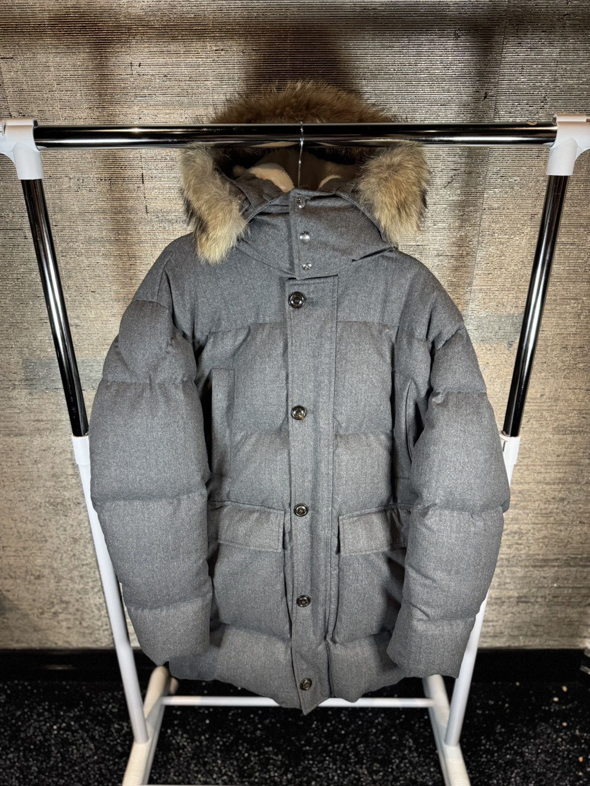 Moncler Moncler Vilaine Longline Fur-Trim Parka Size US XXL / EU 58 / 5 - 1 Thumbnail