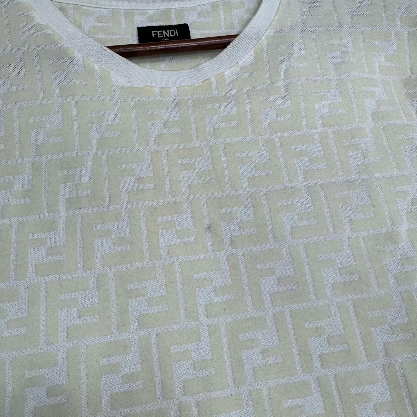 Fendi Fendi flocked all over cream SS XXS minor stain Size US XXS / EU 40 - 4 Thumbnail