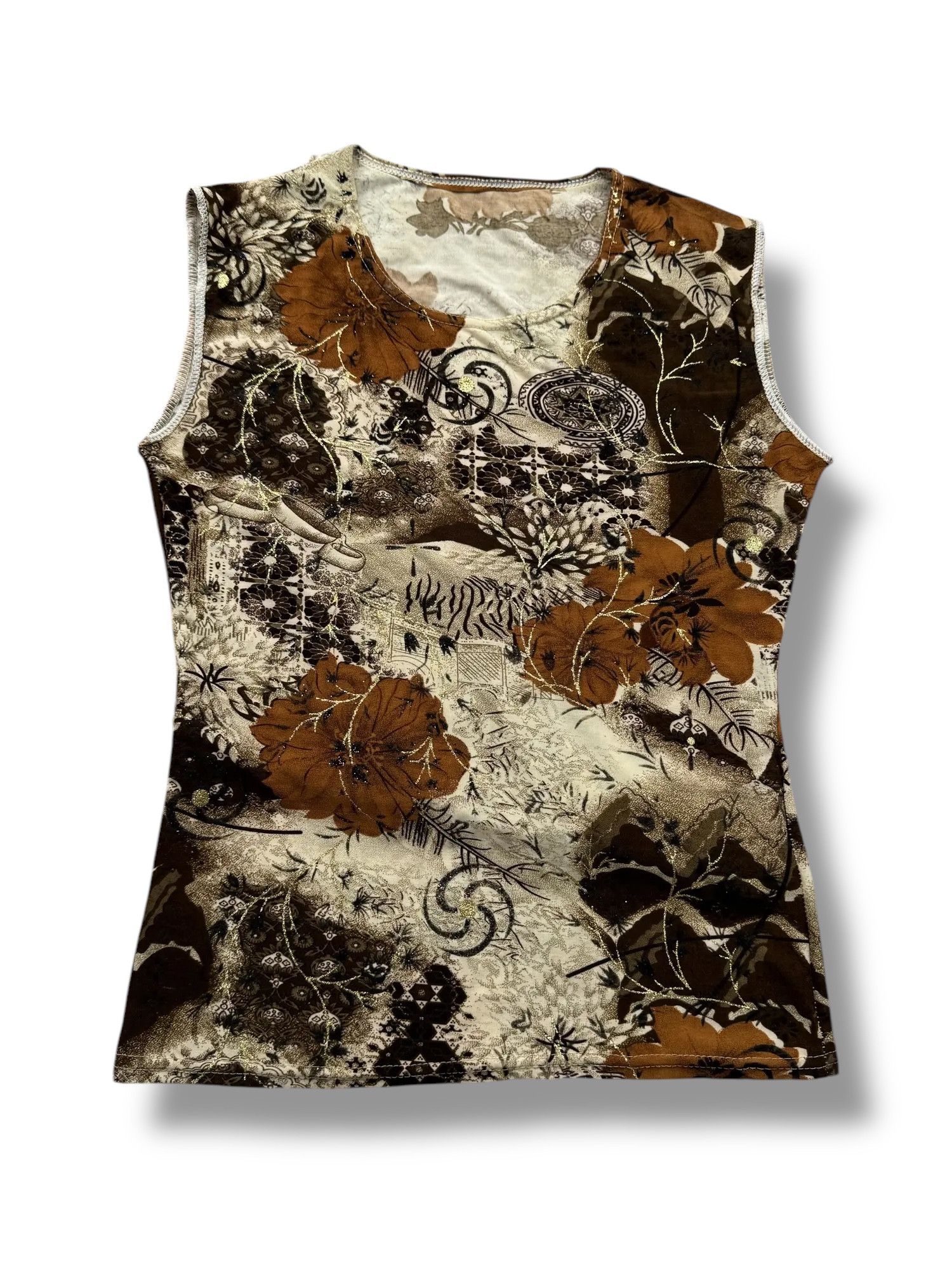 Japanese Brand Y2K Glamour Tank Top(V171) Size M / US 6-8 / IT 42-44 - 1 Thumbnail