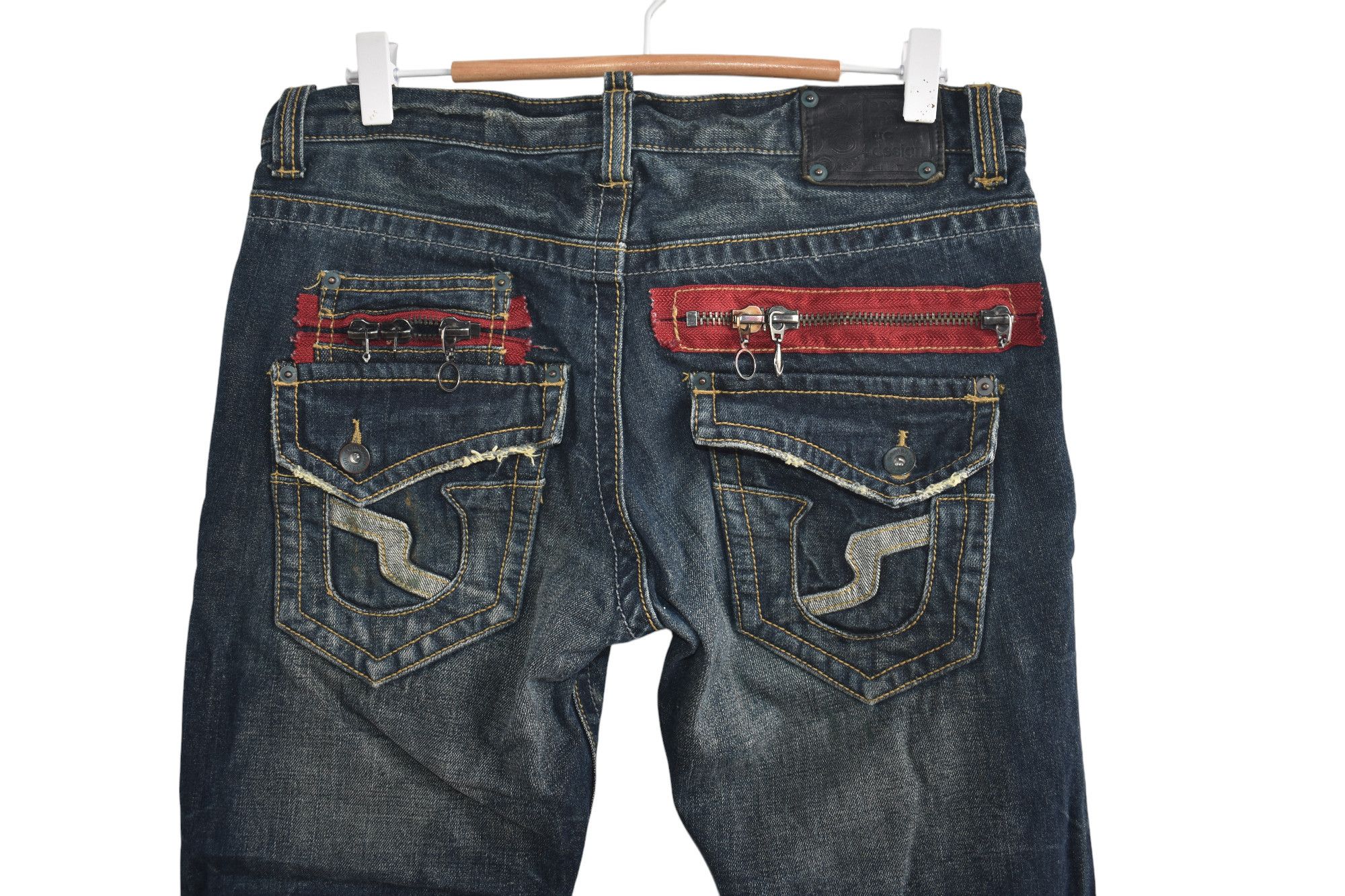 If Six Was Nine × Japanese Brand × semanticdesign SICK💰 Japanese Semantic Design Flared Jeans Punk W32 Size US 29 - 8 Thumbnail