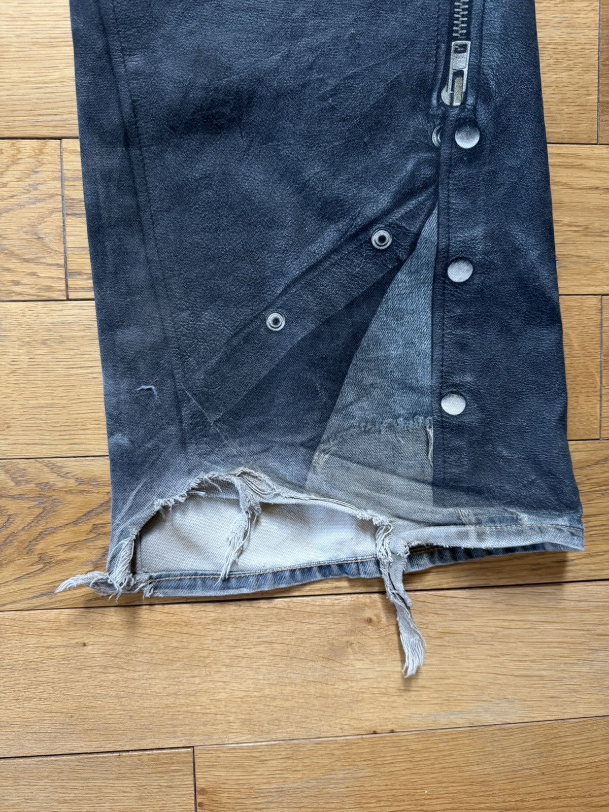 Acne Studios Acne Studios Trompe l'oeil Cowboy/Leather Jeans Size US 30 / EU 46 - 8 Thumbnail