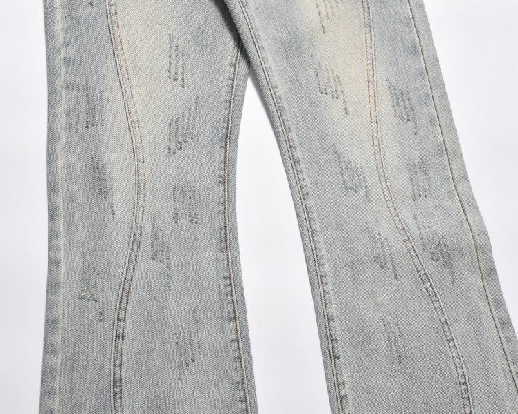 Japanese Brand × Jean High street wide-leg blue washed scimitar cargo jeans y2k Size US 32 / EU 48 - 4 Thumbnail