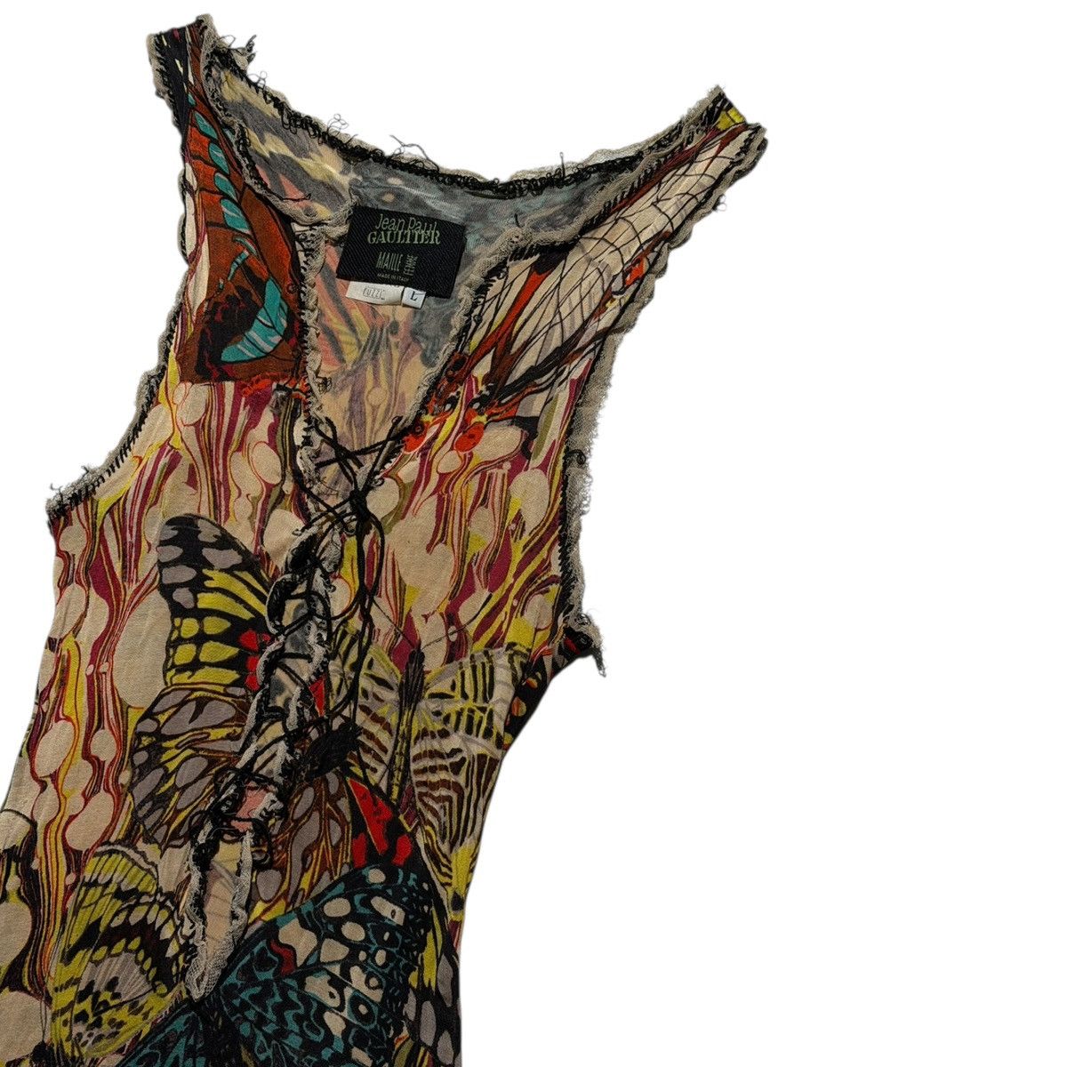 Jean Paul Gaultier 2003 archive butterfly lace dress Size L / US 10 / IT 46 - 2 Thumbnail