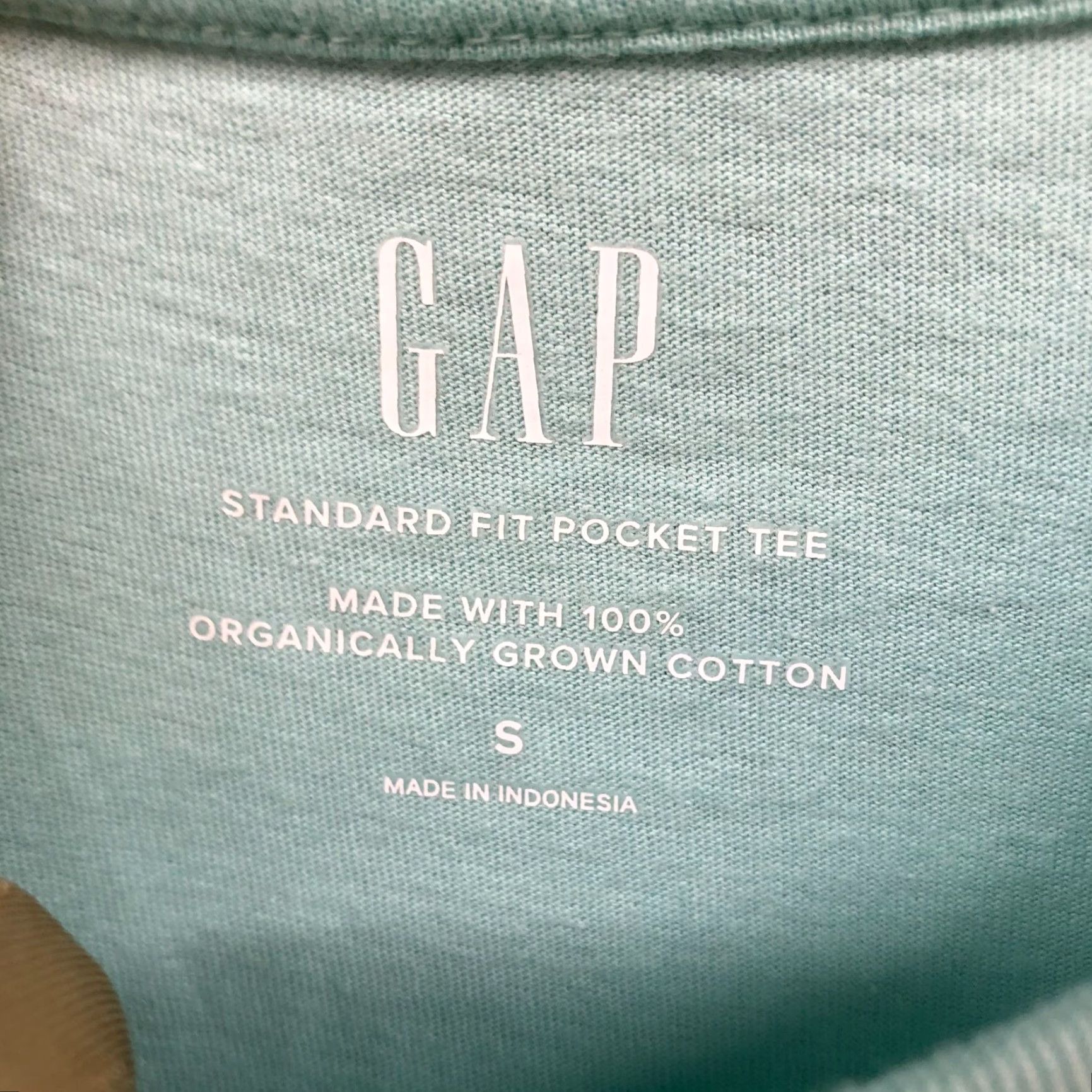 Gap VINTAGE Gap Pocket T-Shirt Men S Light Blue Crewneck Short Sleeve Cotton Size US S / EU 44-46 / 1 - 7 Thumbnail