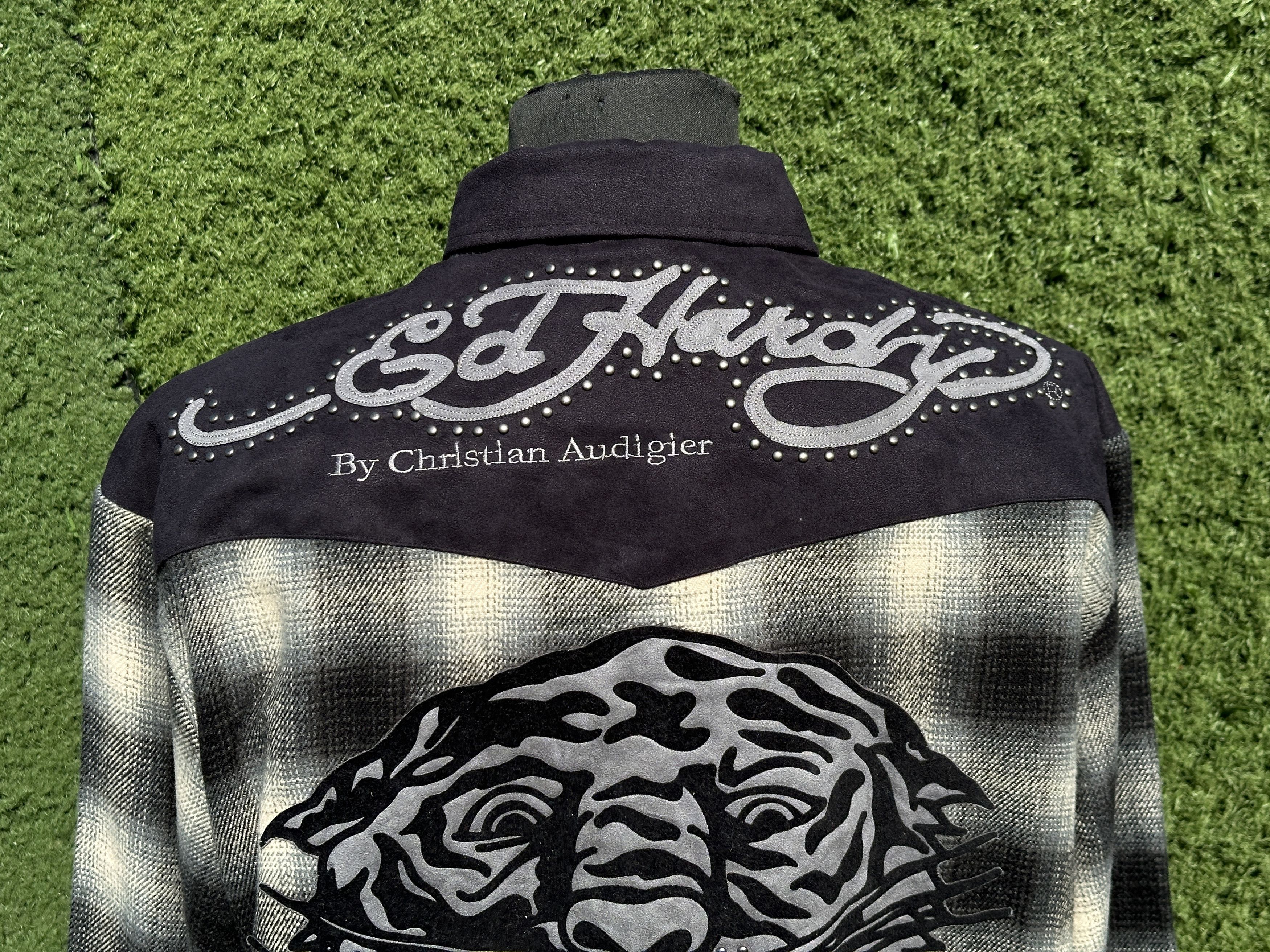 Ed Hardy Ed Hardy Western Flannel Jacket XXL Tiger Christian Audigier Size US XXL / EU 58 / 5 - 3 Thumbnail