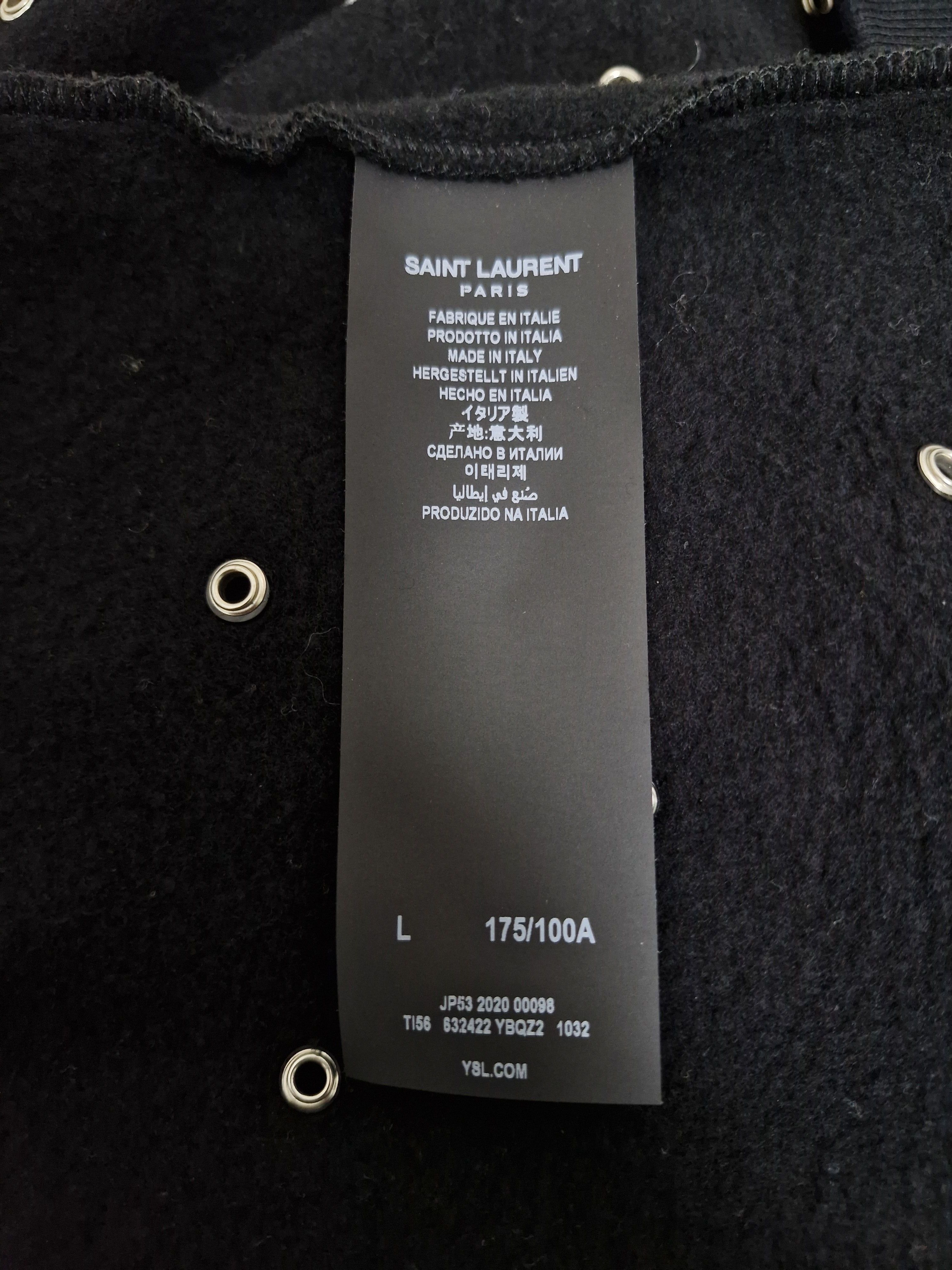 Saint Laurent Paris SLP SAINT LAURENT PARIS Rive Gauche Logo Eyelet Sweatshirt Size US L / EU 52-54 / 3 - 5 Thumbnail