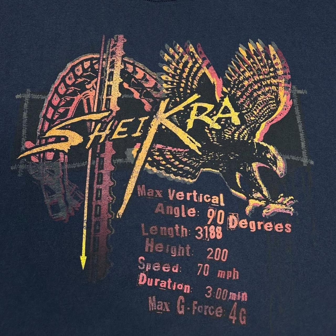 Gildan × Vintage Y2K Sheikra Roller Coaster Busch Gardens T-Shirt Size US XL / EU 56 / 4 - 3 Thumbnail