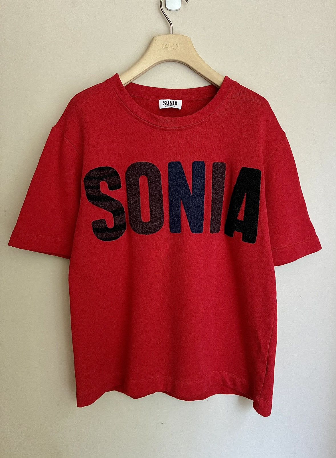 Sonia Rykiel Sonia Rykiel Embroidered Terry Cloth ‘SONIA’ Tee Size US S / EU 44-46 / 1 - 2 Thumbnail