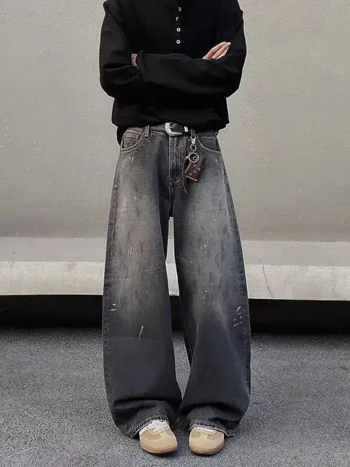 Jean Washed vintage inked baggy jeans Size US 32 / EU 48 - 3 Thumbnail