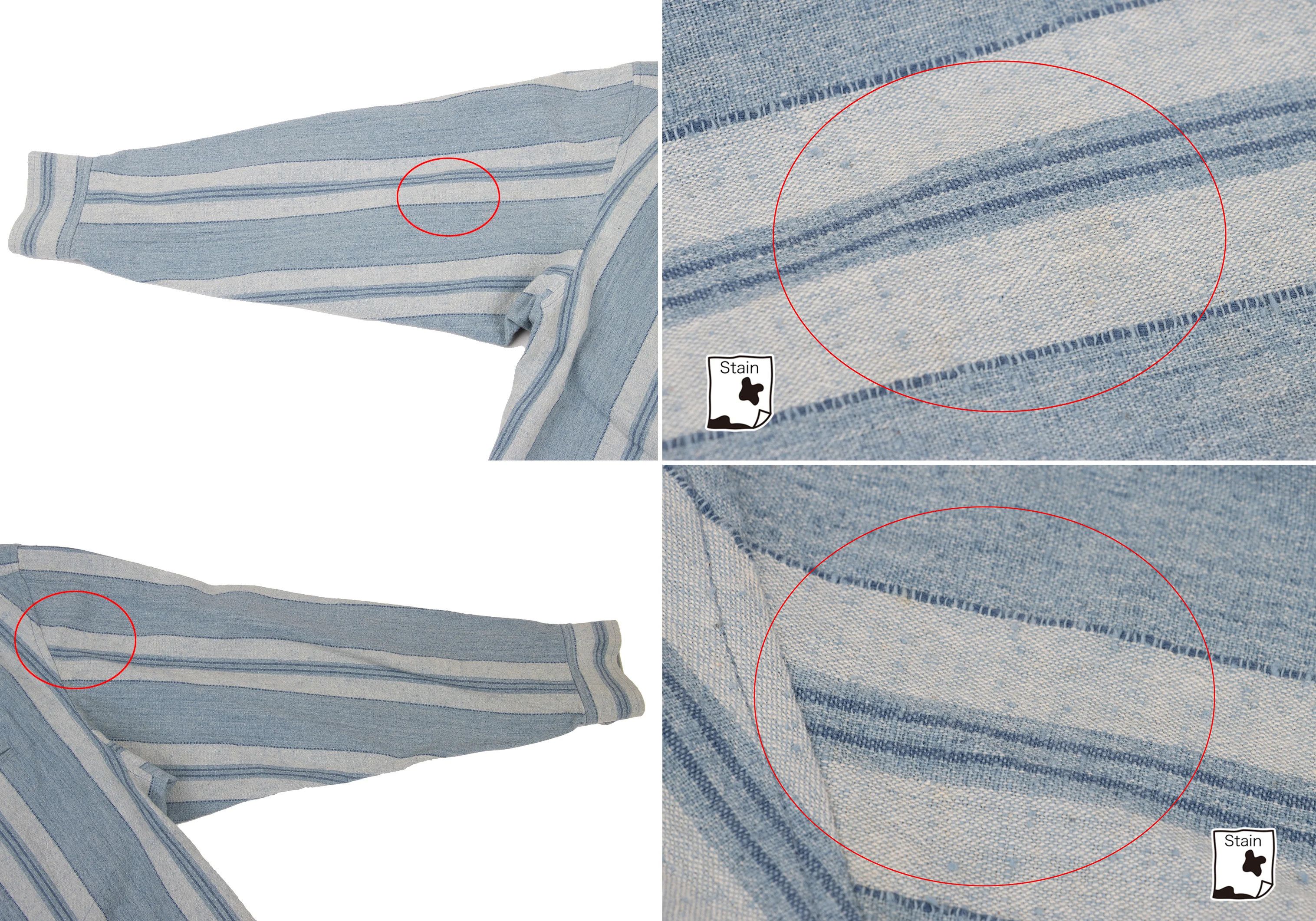 Issey Miyake Stand Neck Striped Shirt in Light Blue, Size M Size US M / EU 48-50 / 2 - 7 Thumbnail