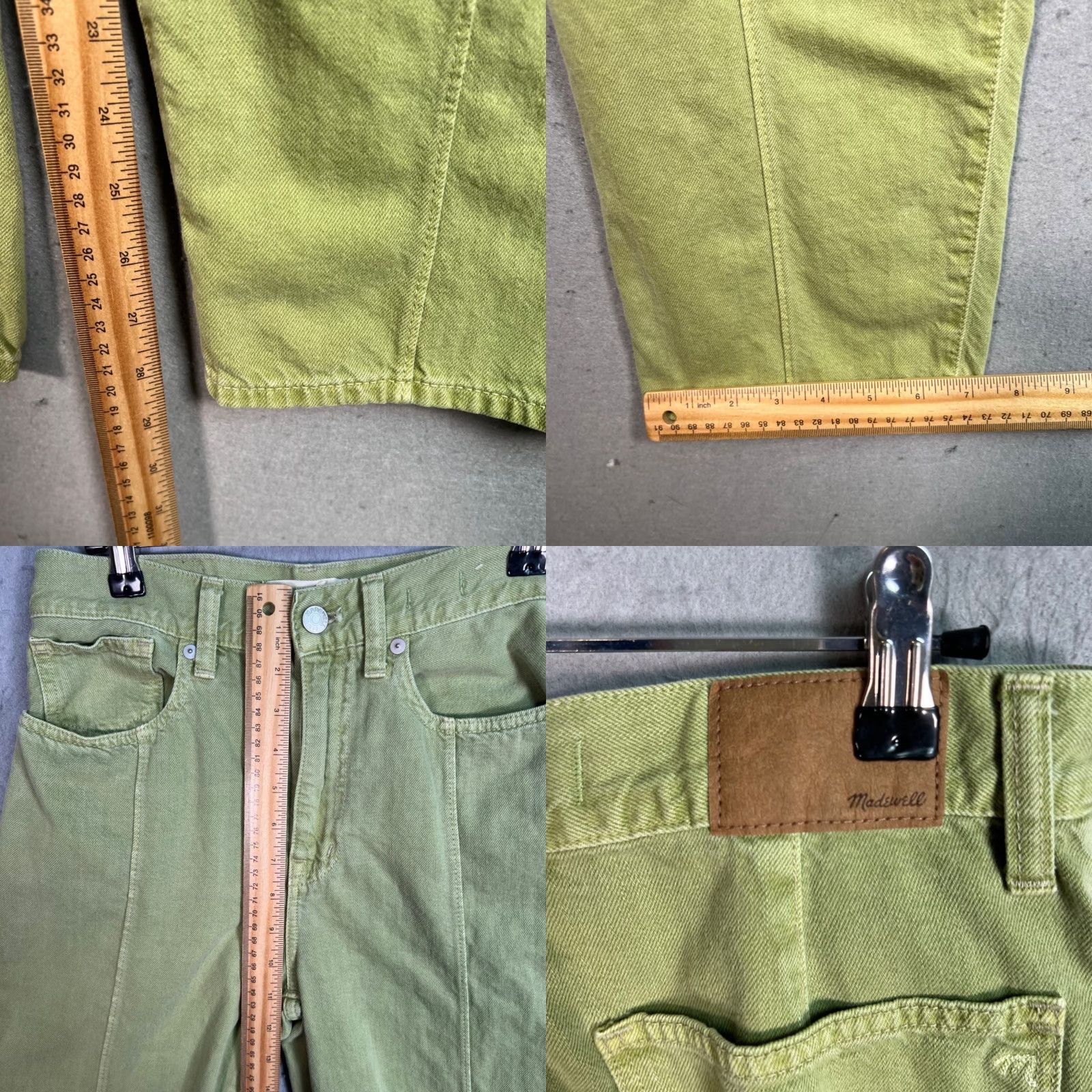 Madewell Madewell Womens Size 26 Baggy Straight Leg Jeans Green 100% Cotton Pants Size 26" / US 2 / IT 38 - 8 Thumbnail