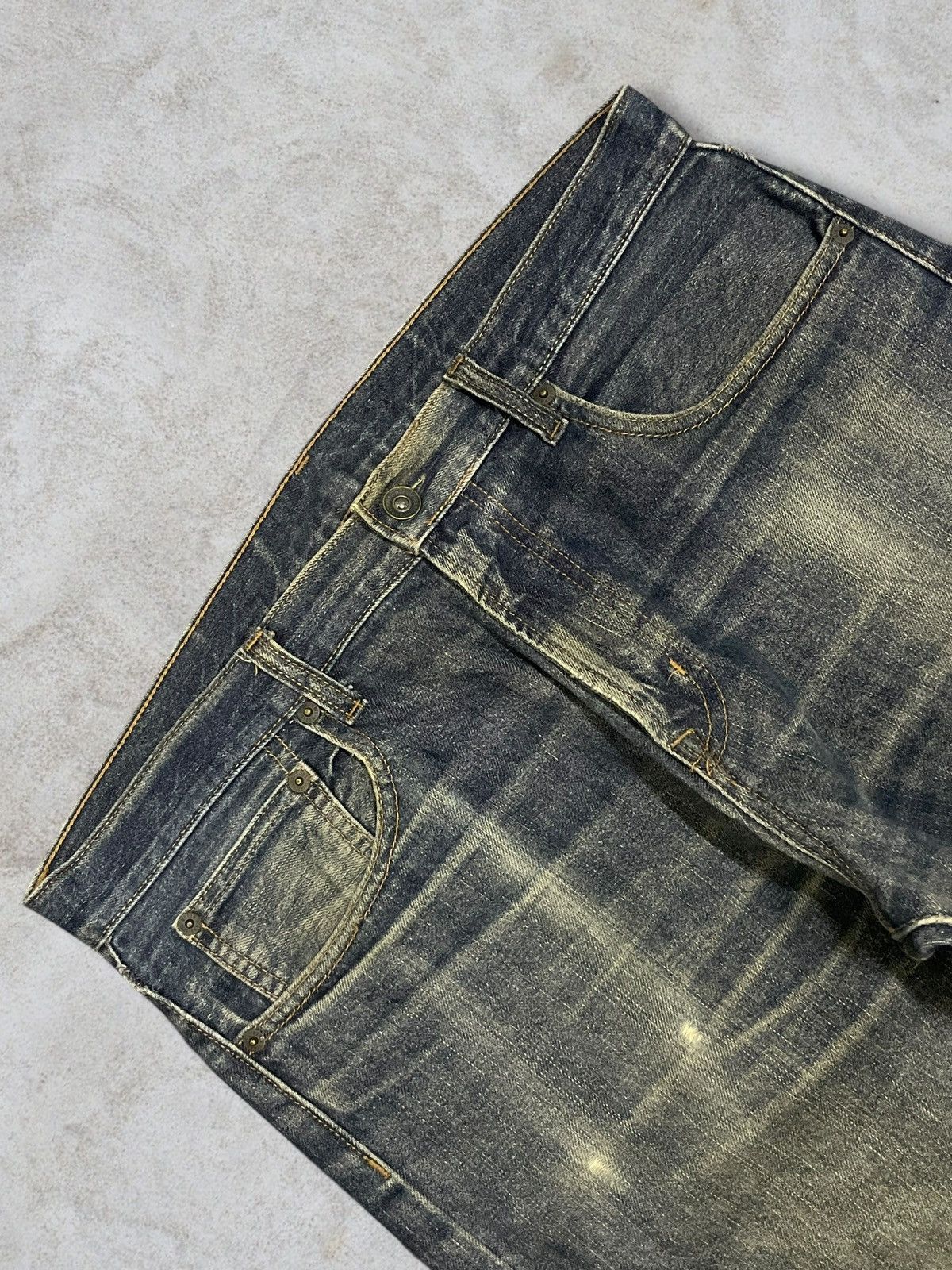 Jun Takahashi Vintage Y2K Japanese Denim Grey Sandwash Ripped Regular Cut Size US 34 / EU 50 - 5 Thumbnail