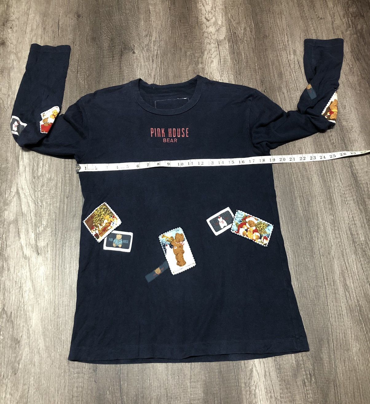Designer × Japanese Brand × Pink House VINTAGE PINK HOUSE PATCHED DESIGN LONG SLEEVE TEE SHIRT Size US S / EU 44-46 / 1 - 18 Thumbnail