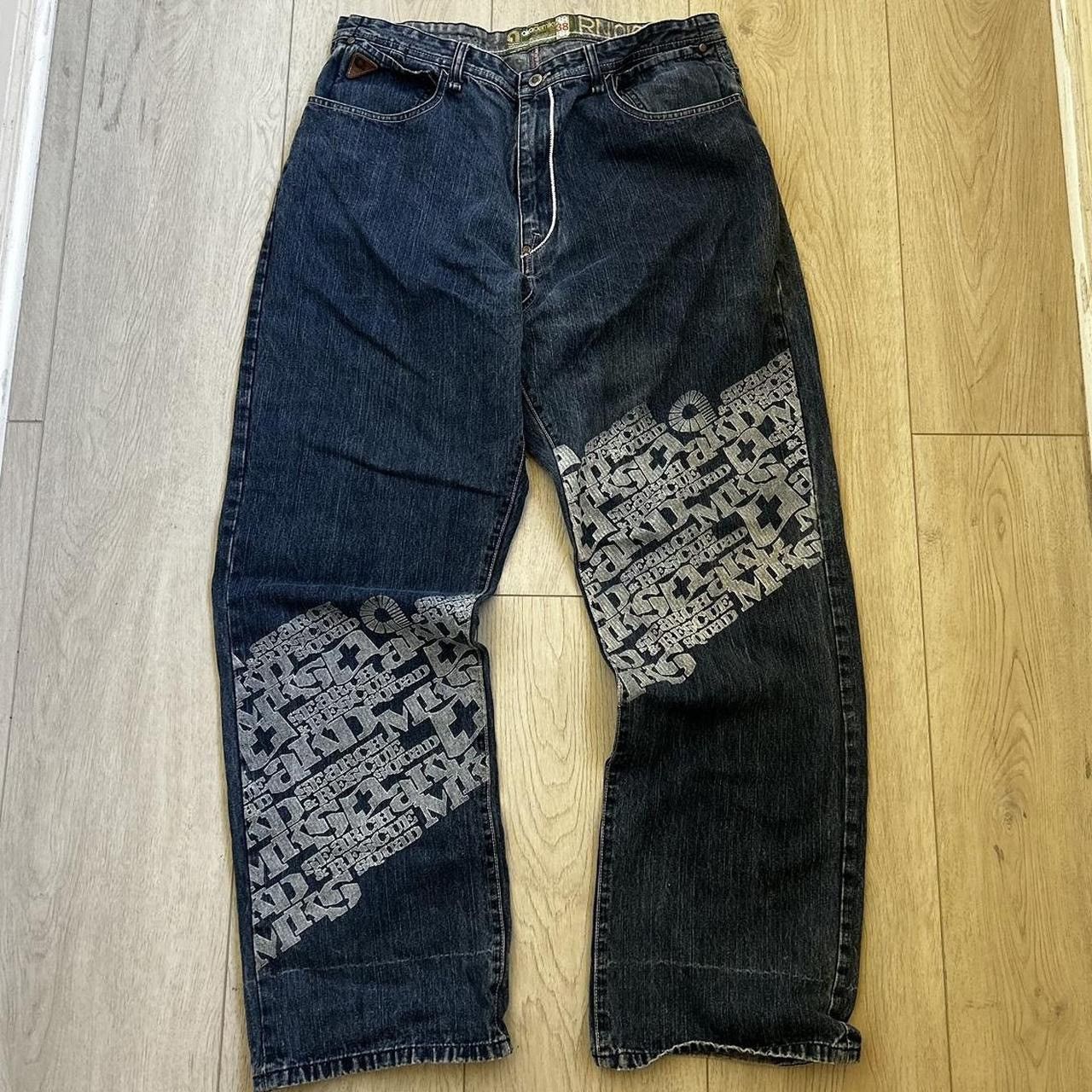 Akademiks Y2k baggy embroidered jeans Size US 36 / EU 52 - 2 Thumbnail