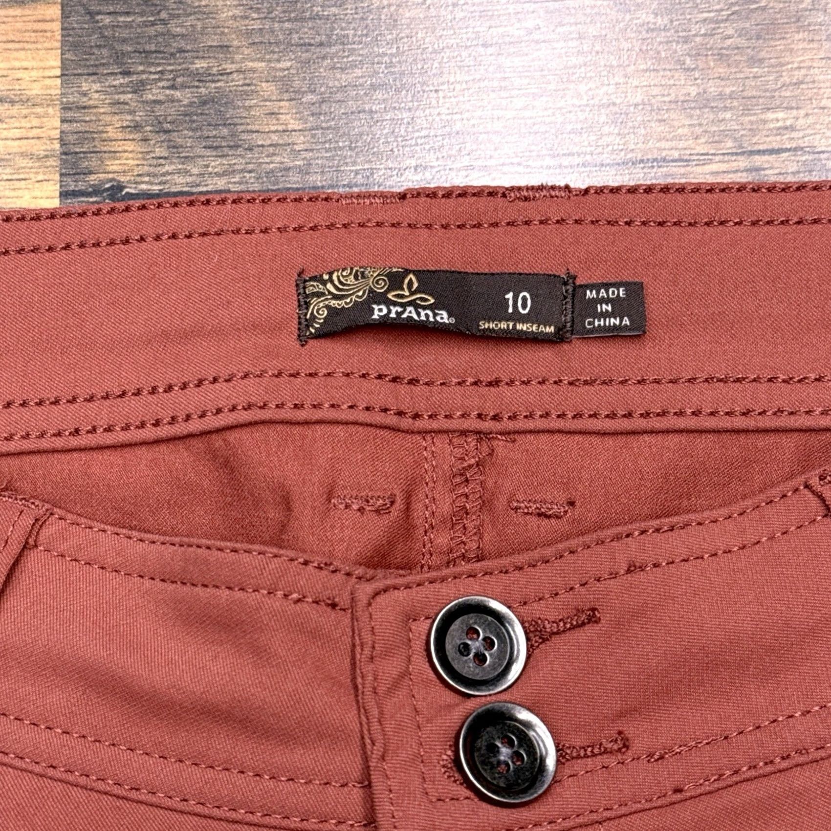 Prana VINTAGE? No — Prana Convertible Hiking Pants Womens 10 Lava Red Mid Rise Stretch Performance Pants Regular Women Size 32" / US 10 / IT 46 - 4 Thumbnail