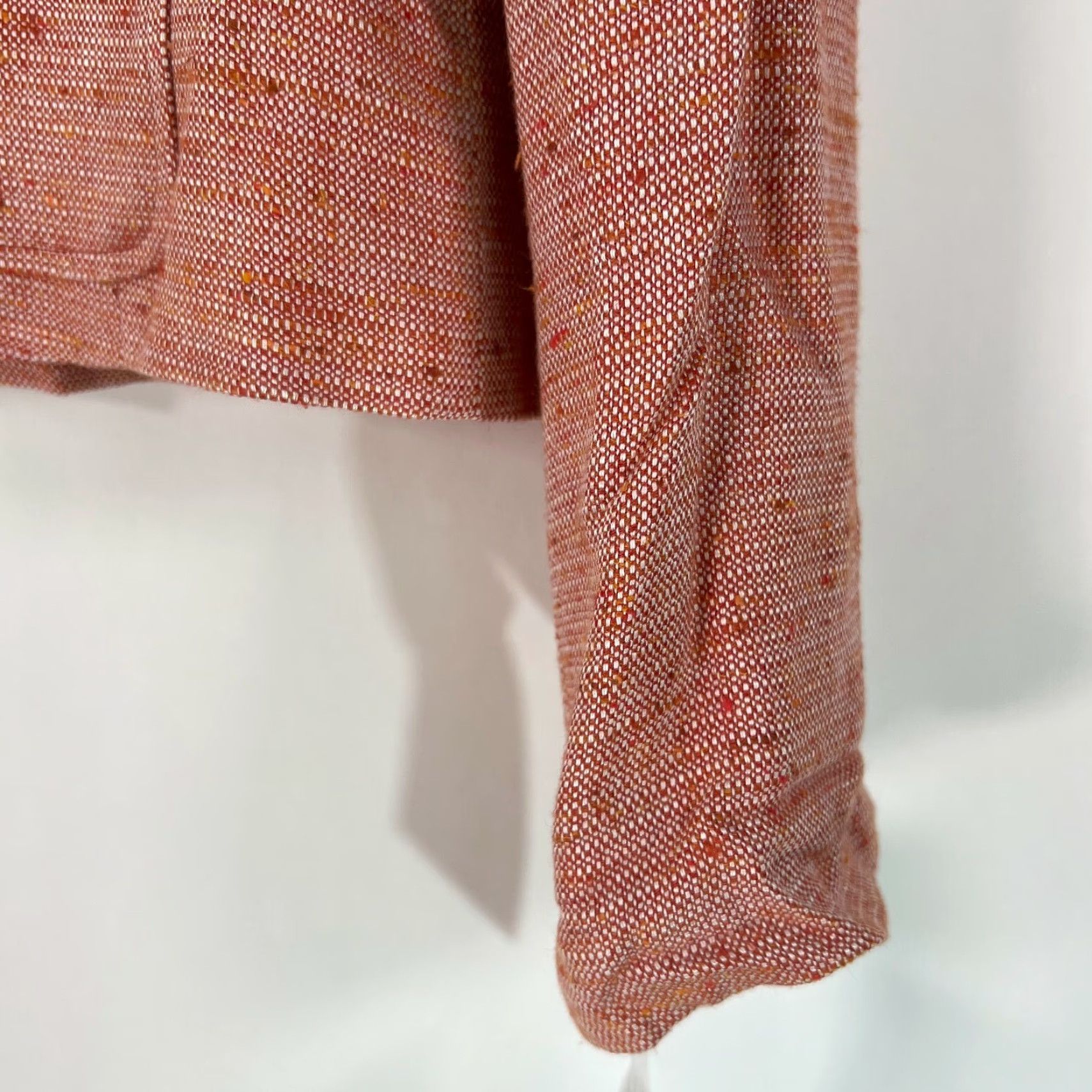Vintage Vintage Valerie Stevens Women's Blazer Jacket Size 16 Orange Woven Lined Pockets Casual Spring Fall Summer Size XXL / US 16-18 / IT 52-54 - 5 Thumbnail