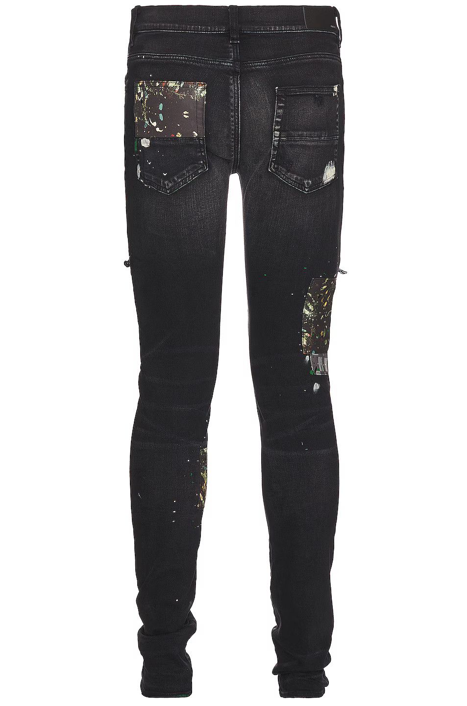Amiri o1mle0426 Artpatch Paint/Checker Jeans in Aged Black Size US 32 / EU 48 - 5 Thumbnail
