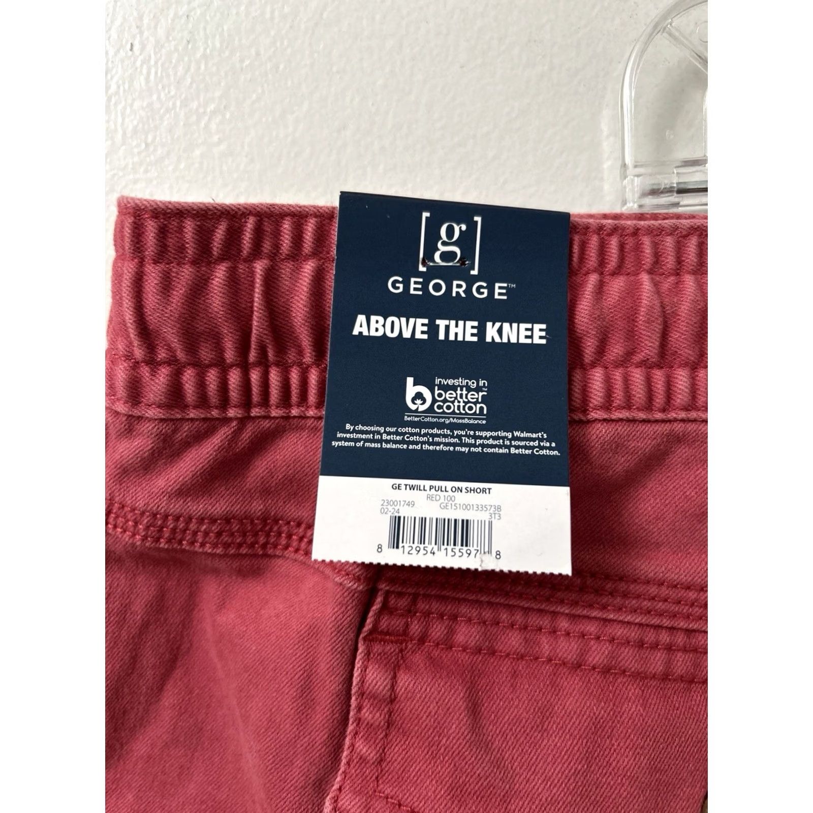 George George Twill Pull On Shorts Mens 2XL 44-46 Red Elastic Waist NWT 8" Inseam Casual Chino Shorts Mens Red George Twill Pull On Shorts NWT 2XL Size US 44 / EU 60 - 5 Thumbnail