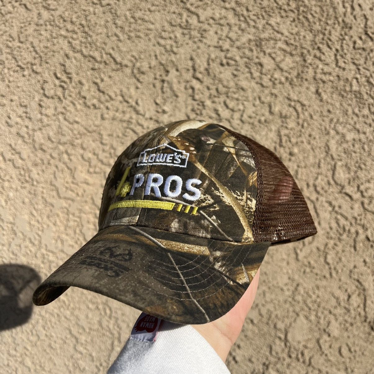 Vintage real tree camo lowe’s 4 pros trucker snapback hat Size ONE SIZE - 1 Thumbnail