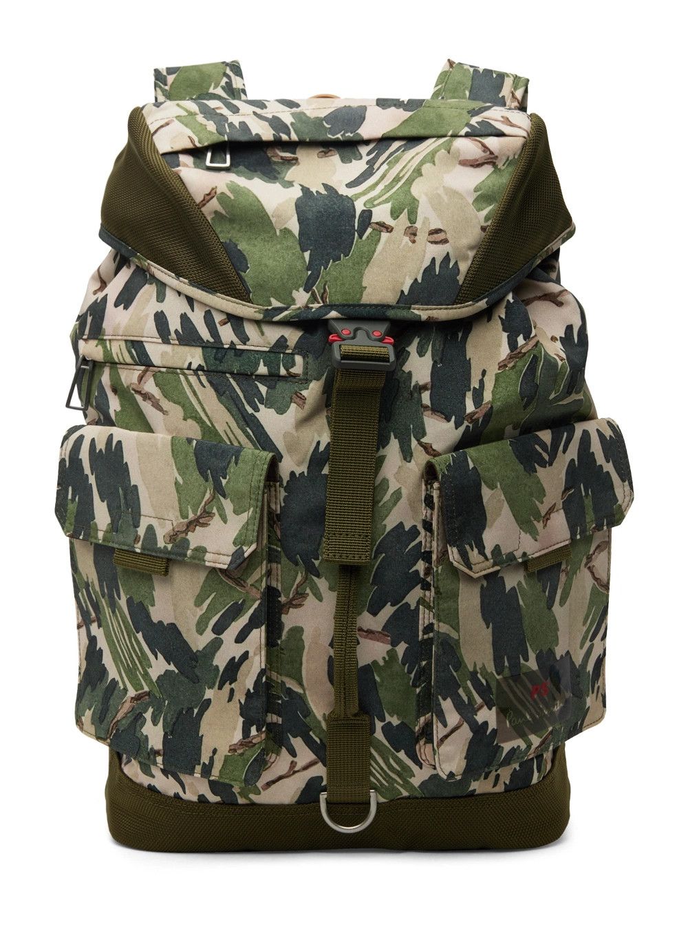 Paul Smith PS PAUL SMITH khaki green abstract print canvas backpack Size ONE SIZE - 1 Thumbnail