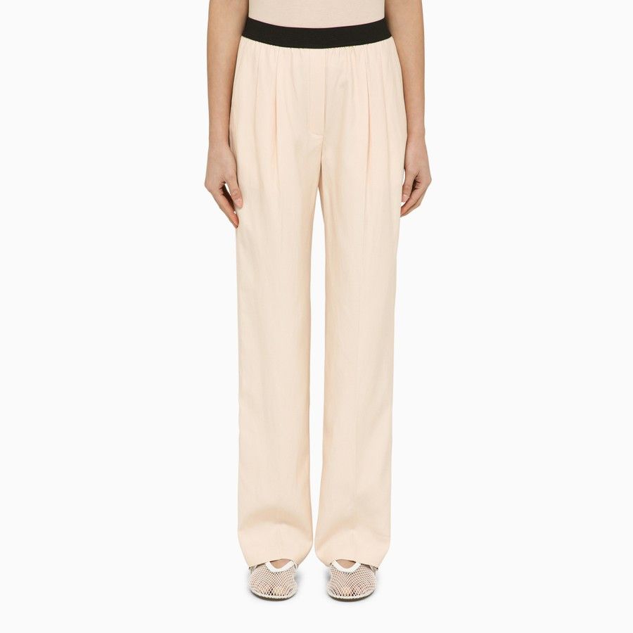 Loulou de Saison o1d2blof0824 Linen-Blend Pants in Cream Size 27" / US 4 / IT 40 - 1 Thumbnail