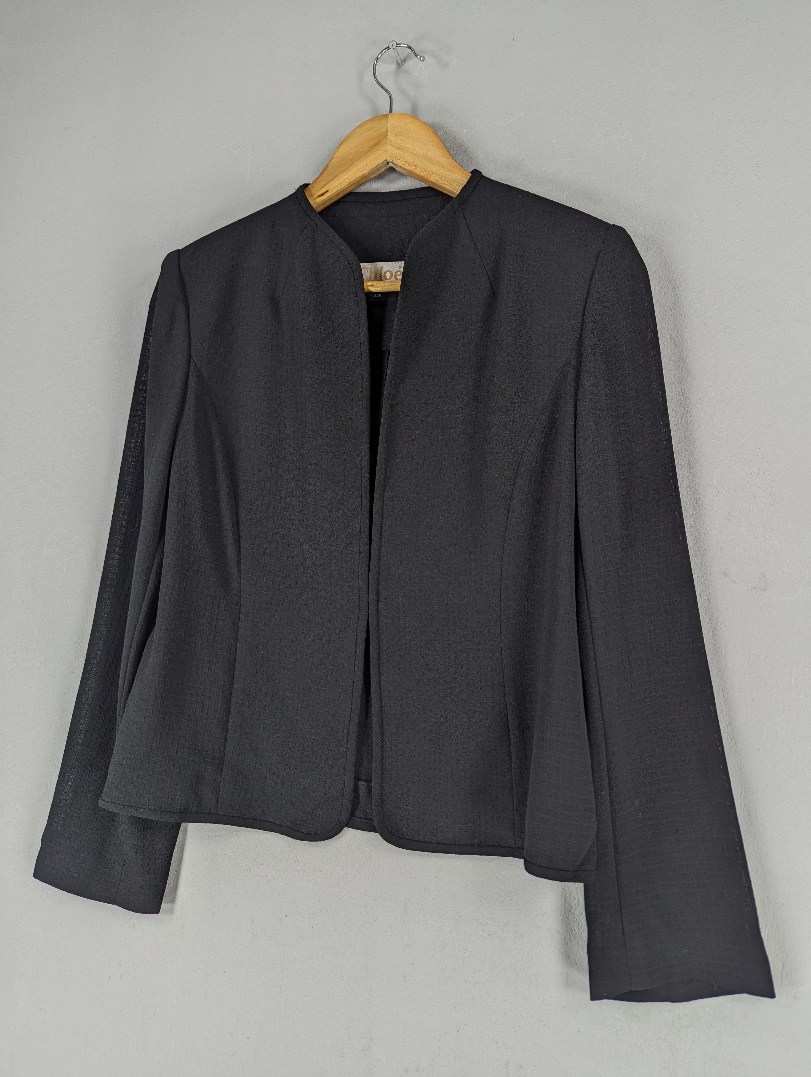 Chloe Women's Chloe Formal Black Suit Blazer Jacket Size S / US 4 / IT 40 - 2 Thumbnail