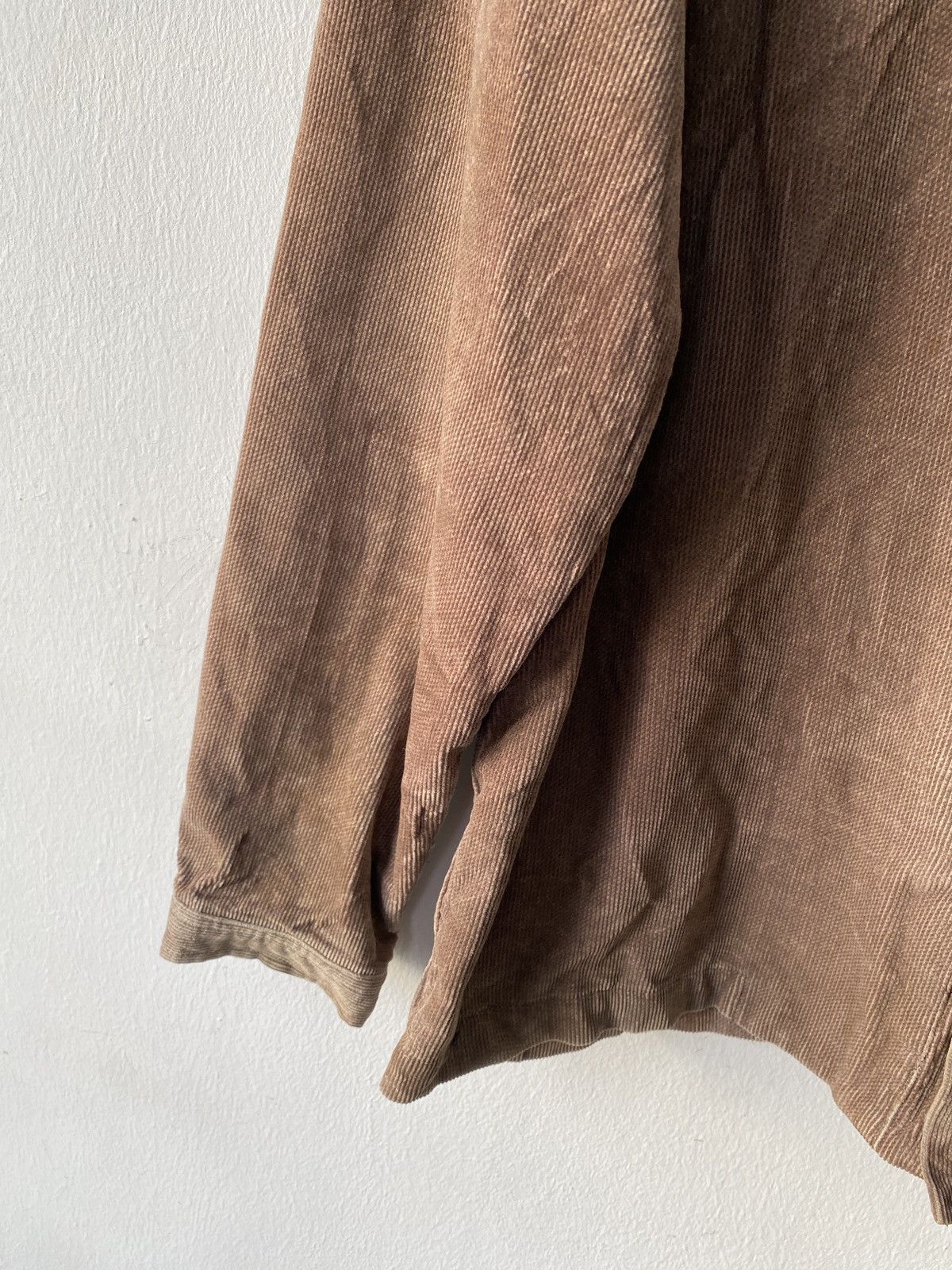 Issey Miyake 1990s - Tete Homme By Issey Miyake Corduroy Zipper Shirt Size US L / EU 52-54 / 3 - 7 Thumbnail