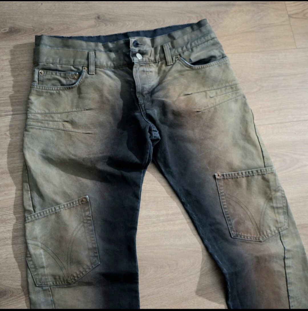 Dolce & Gabbana AW2003 Dolce & Gabbana Gradient Bleached Multi Pockets Pants Size US 32 / EU 48 - 9 Thumbnail