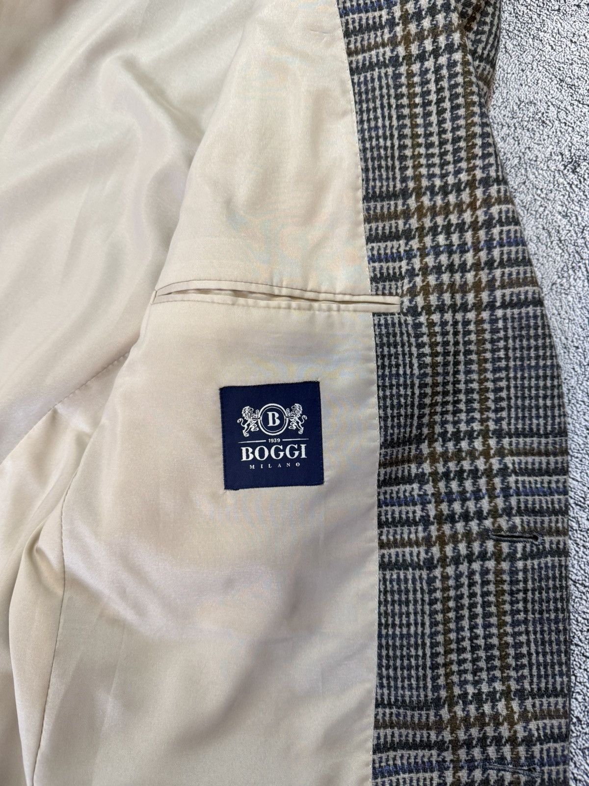 Boggi Boggi Milano B Jersey Blazer 2Button 54 Beige Men Made Italy Size 44R - 7 Thumbnail