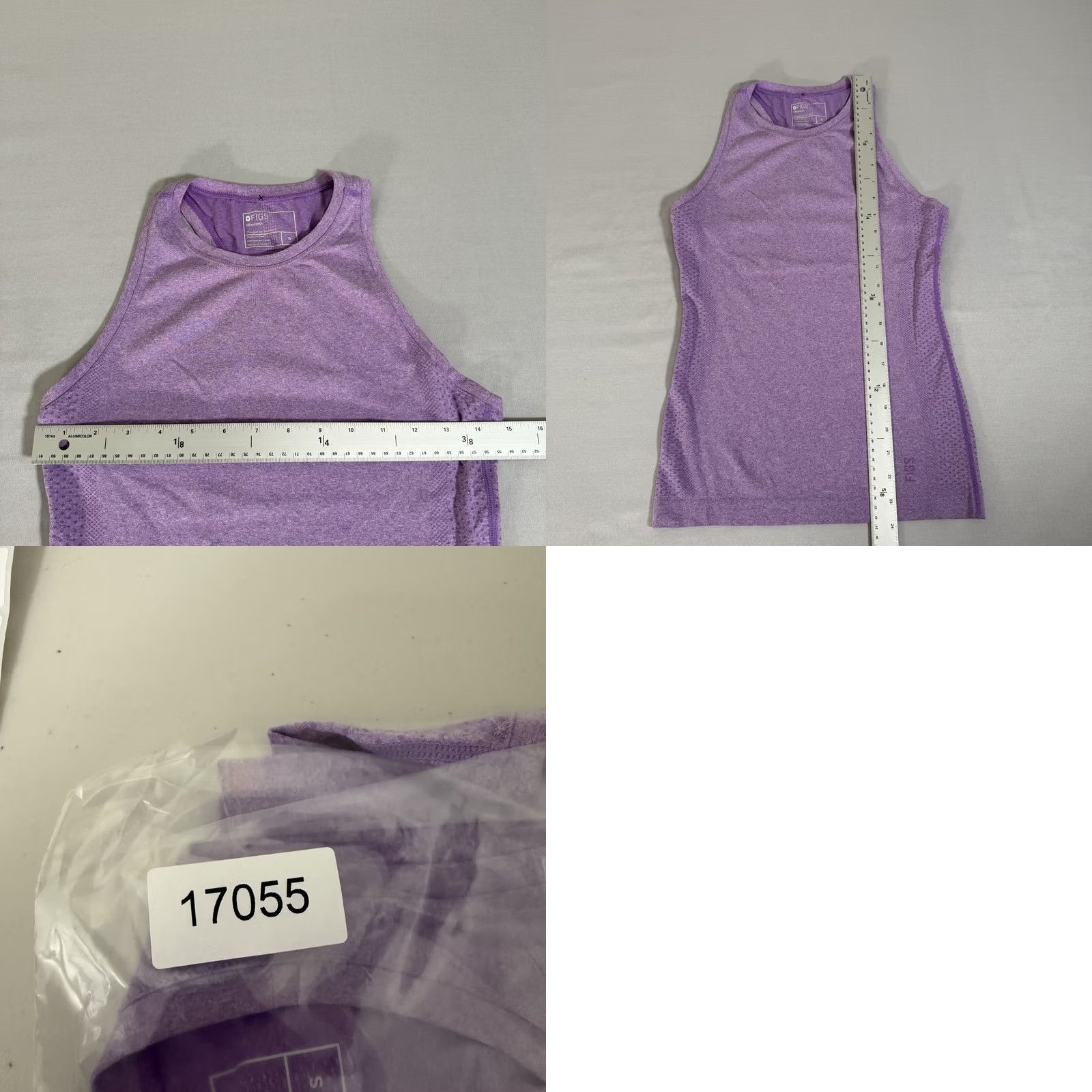 Vintage FIGS Womens Small Purple Seamless Sleeveless Tank Crew Neck Underscrub Shirt Size S / US 4 / IT 40 - 8 Thumbnail