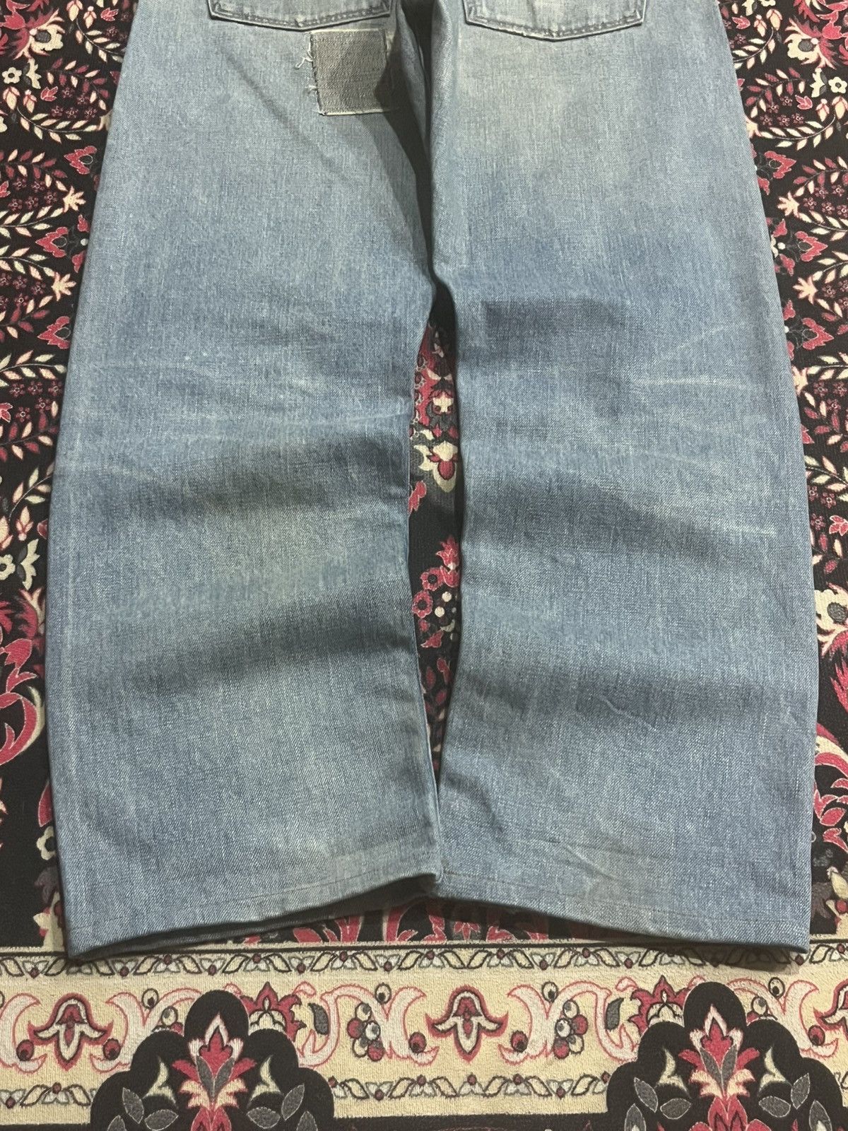 Levi's Vintage Clothing Levi’s LVC 501 Big E Repaired Blue Washed Selvedge Jeans Size US 34 / EU 50 - 13 Thumbnail
