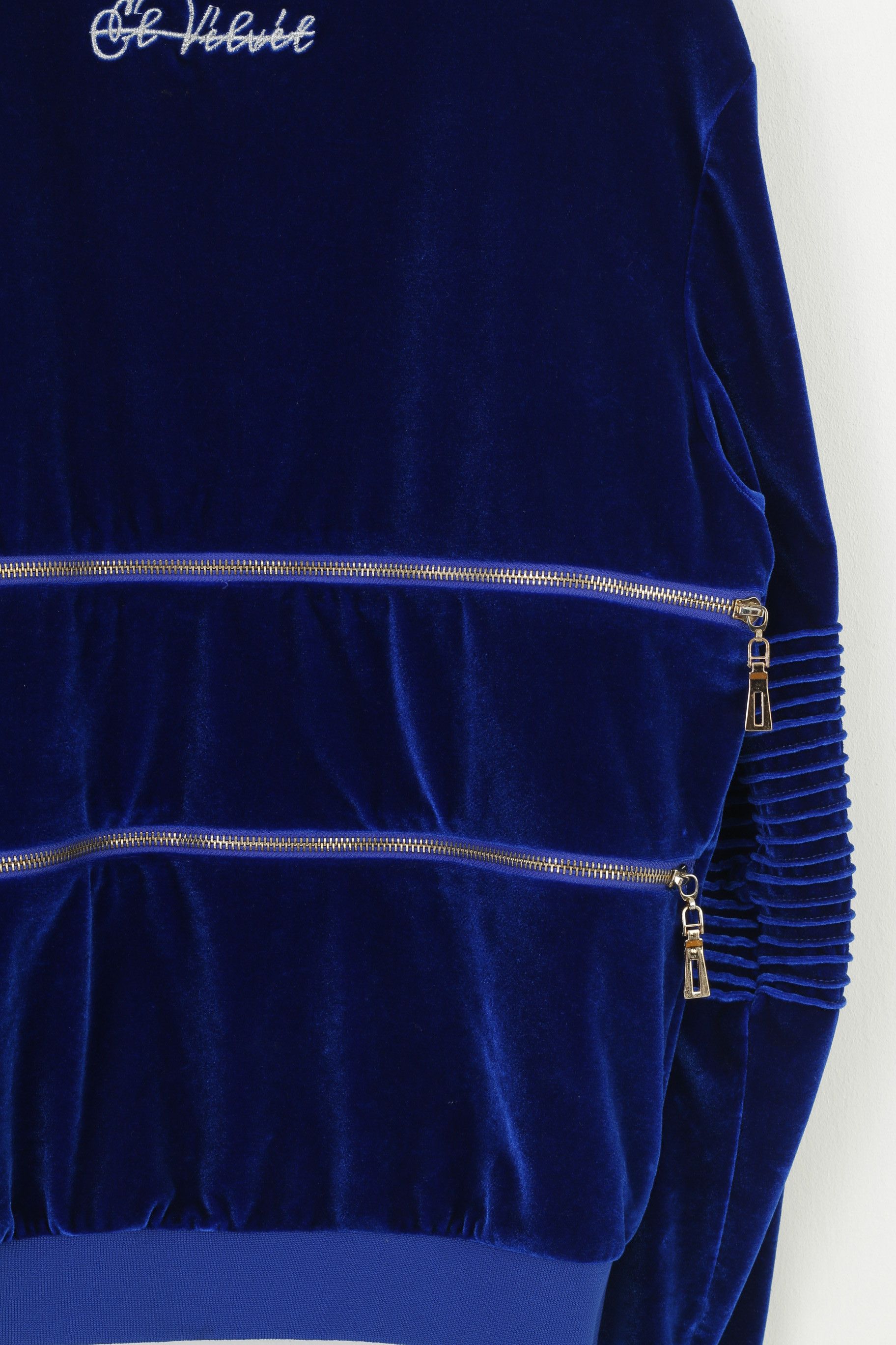Velvet Velvet Woman L Sweatshirt Navy Full Zipper 10546 Size L / US 10 / IT 46 - 7 Thumbnail