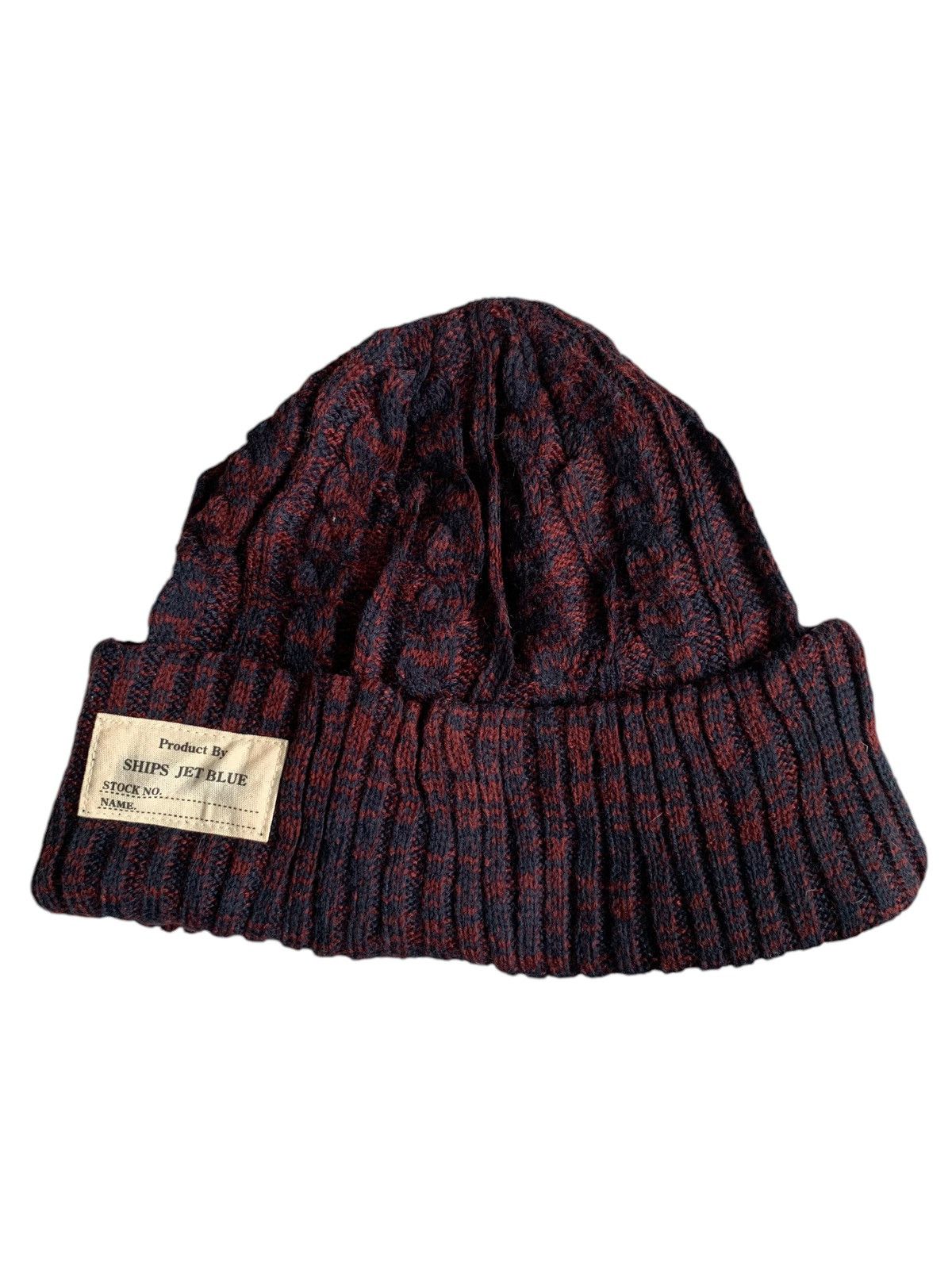 Japanese Brand × SHIPS Knitted Crochet Ships Jet Blue Winter Sessions Beanie Hats Size ONE SIZE - 3 Thumbnail