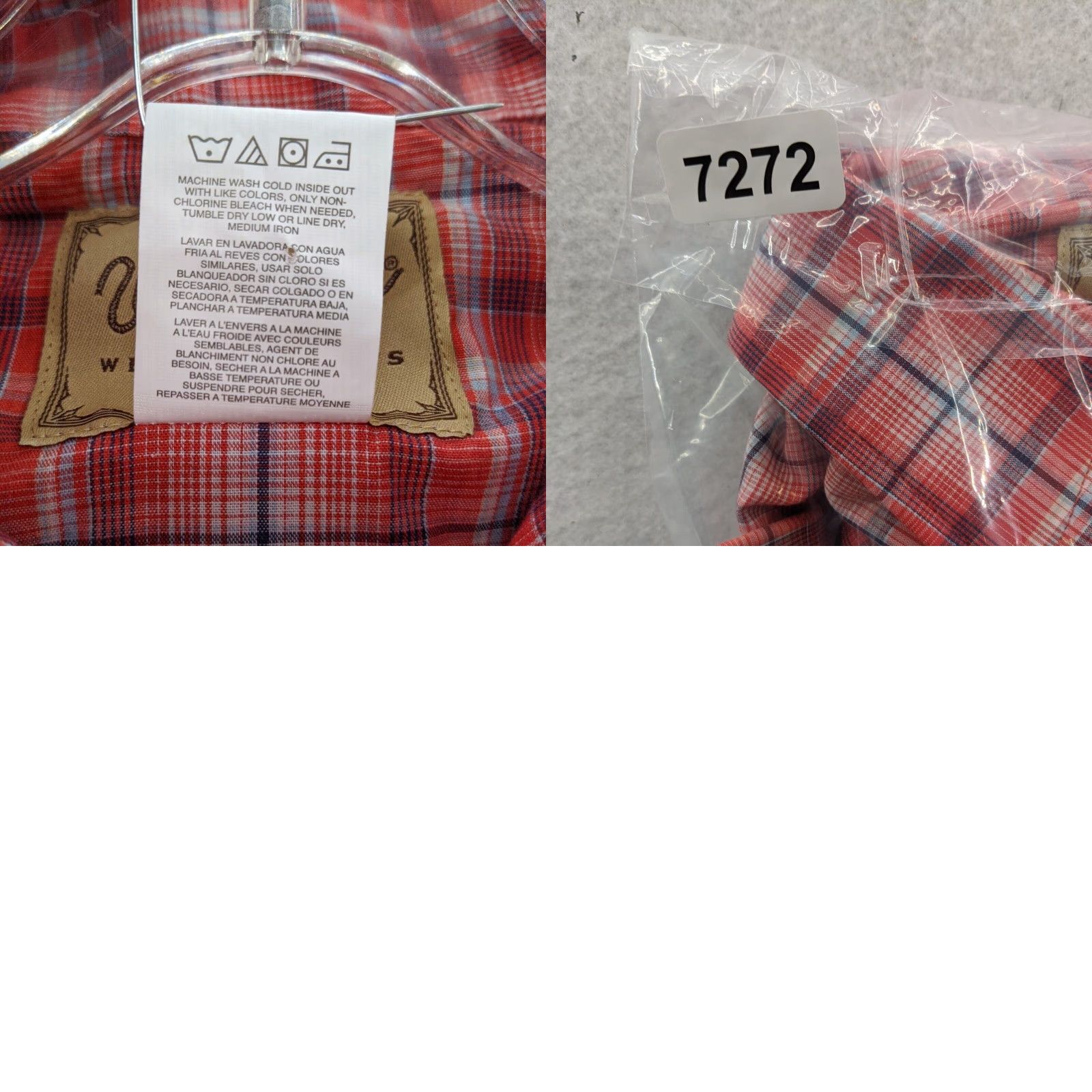 Wrangler VINTAGE Wrangler Men’s Short Sleeve Button-Up Shirt Cowboy Western Cotton Plaid S Red Size US S / EU 44-46 / 1 - 8 Thumbnail