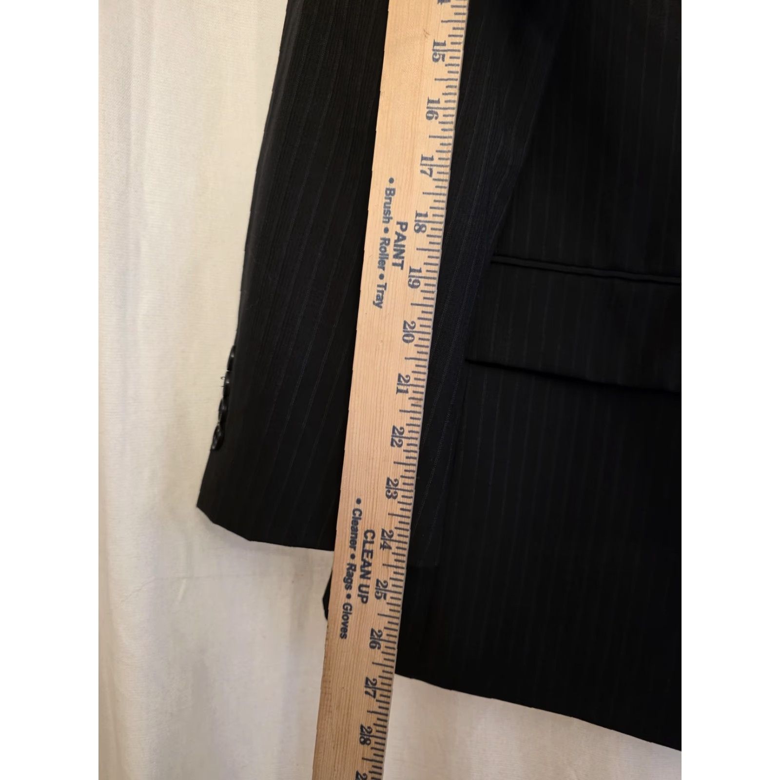 Joseph Joseph & Feiss Suit Mens 46 41x30 Gray Wool Pinstripe 2 Piece Jacket Pants Size 46R - 5 Thumbnail