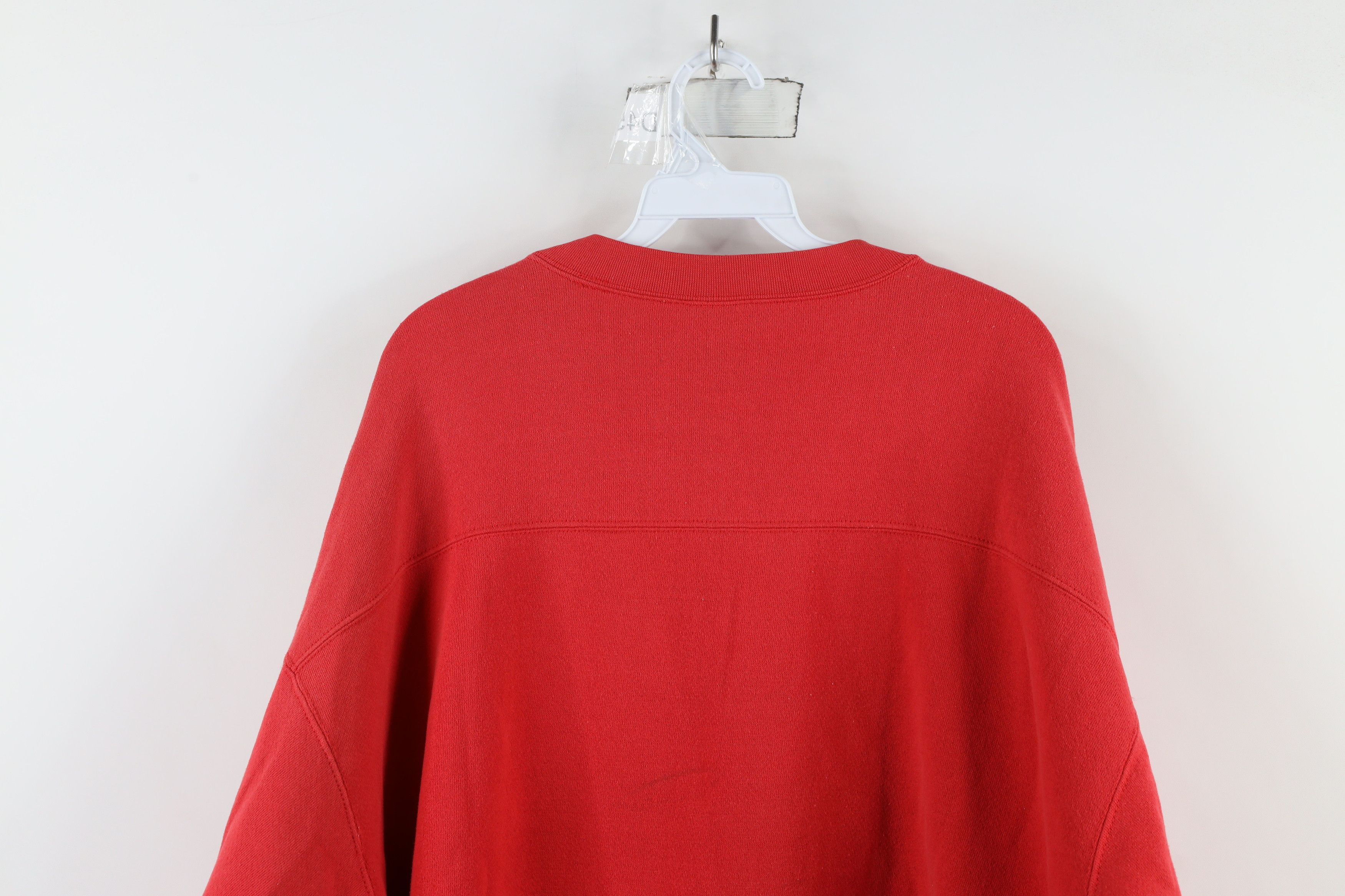 Vintage Vintage 90s Detroit Red Wings Hockey Crewneck Sweatshirt Red Size US XXL / EU 58 / 5 - 15 Thumbnail