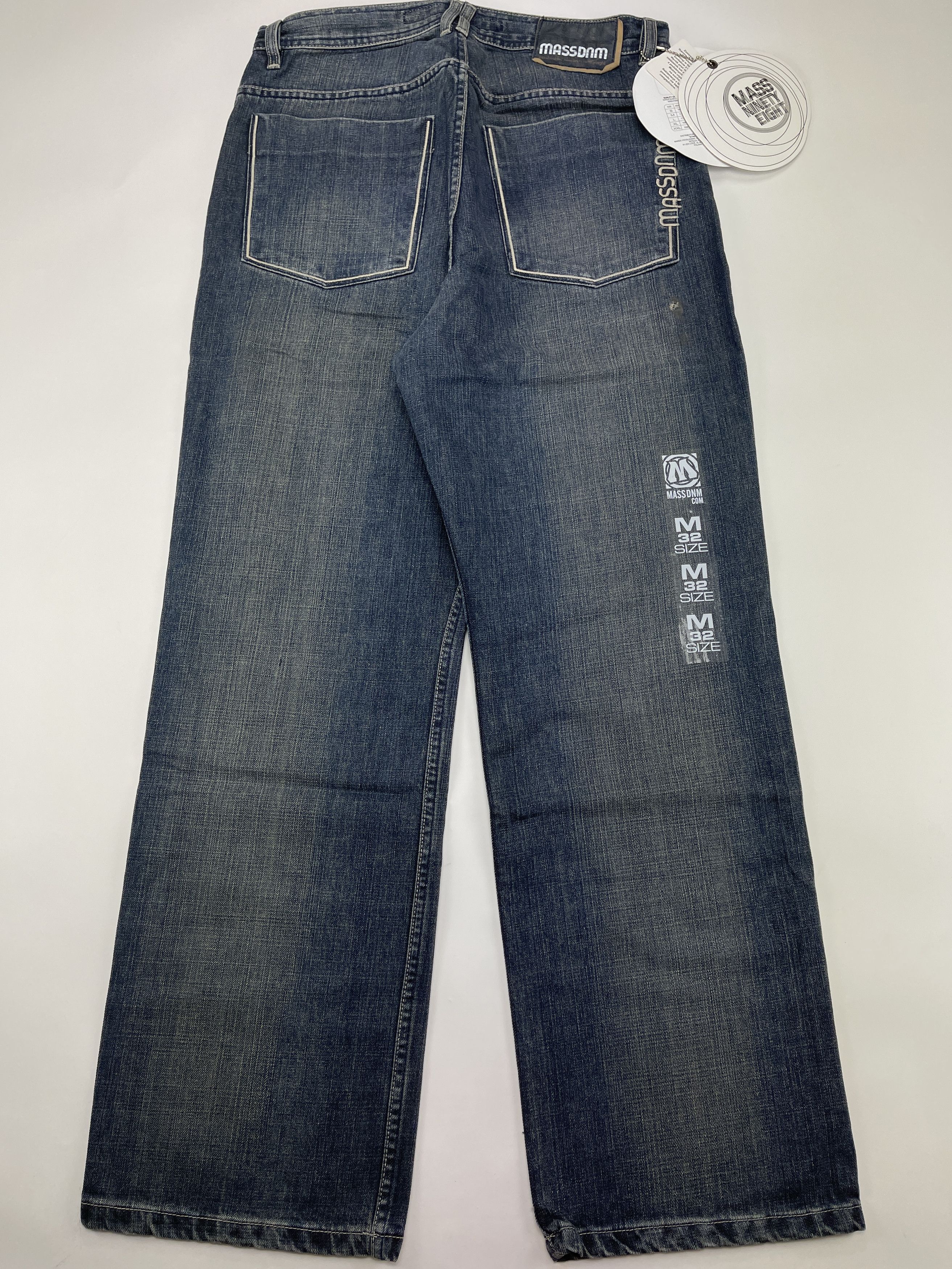 Vintage Mass DNM jeans, blue, vintage baggy 90s hip hop mens size 34 Size US 34 / EU 50 - 1 Thumbnail