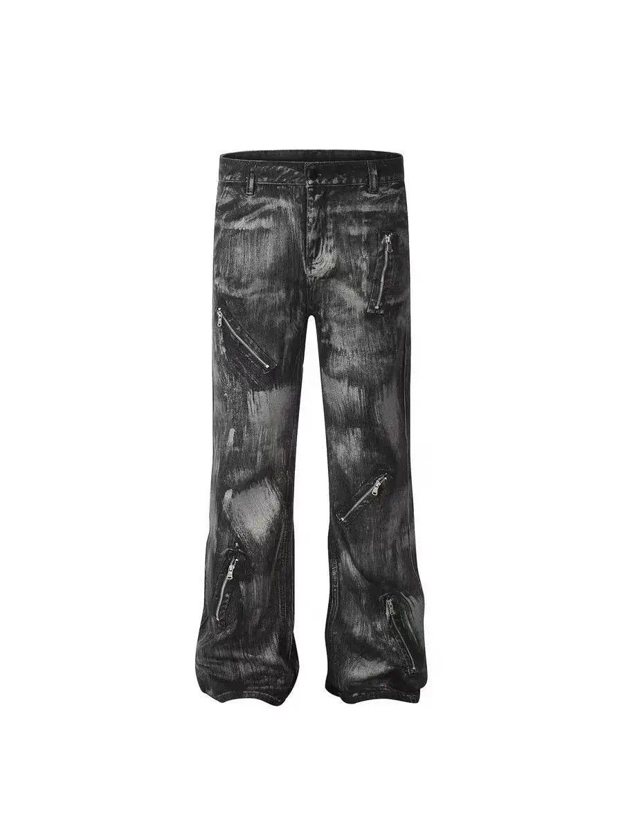 Japanese Brand Coated and brushed wax micro jeans zip design Size US 32 / EU 48 - 4 Thumbnail