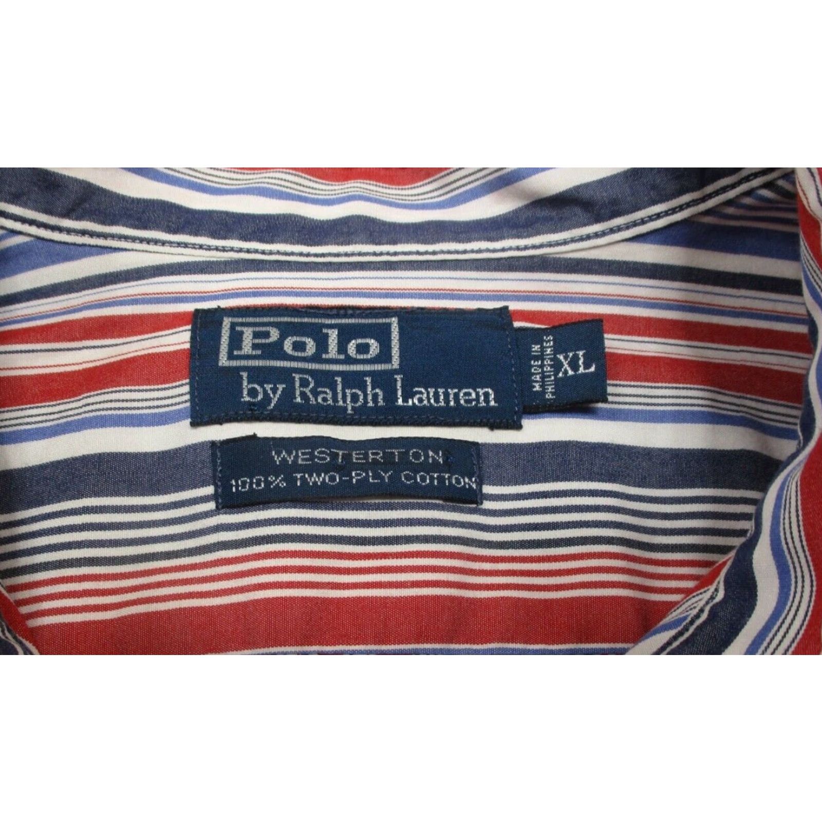 Polo Ralph Lauren VTG Polo Ralph Lauren Westerton Button Up Shirt Mens XL Striped Casual Preppy Size US XL / EU 56 / 4 - 5 Thumbnail