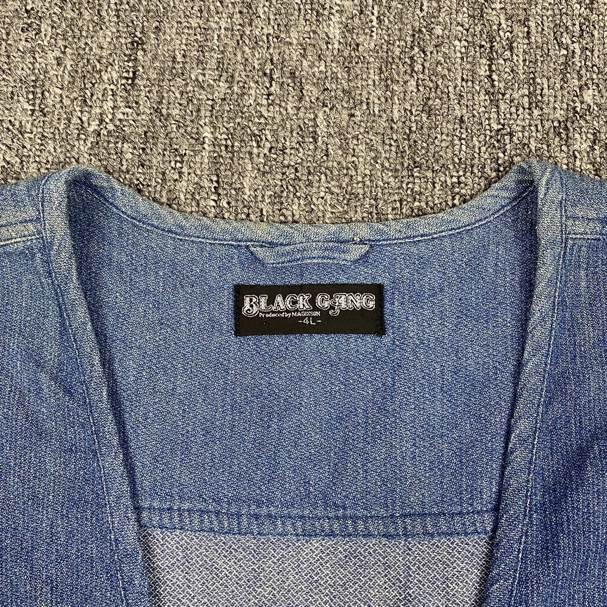 Japanese Brand Embroidered Denim Outdoor Vest Size US XL / EU 56 / 4 - 3 Thumbnail